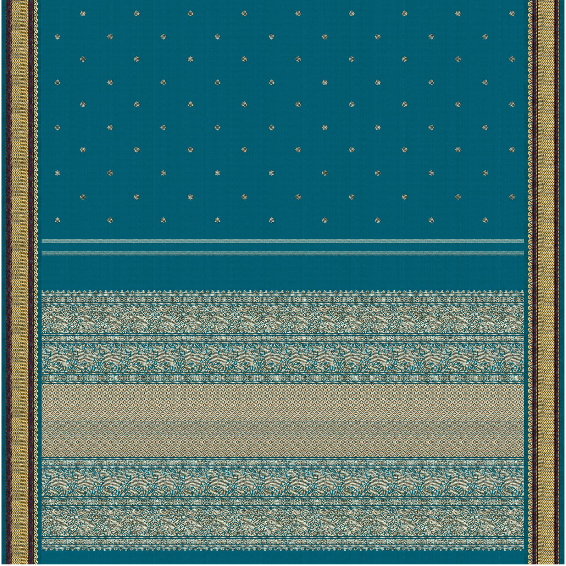 Kanakavalli Kanjivaram Silk Sari 23-040-HS001-09291 - Full View