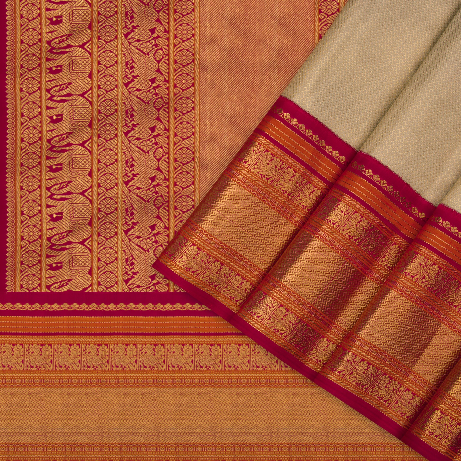 Kanakavalli Kanjivaram Silk Sari 23-040-HS001-09337 - Cover View