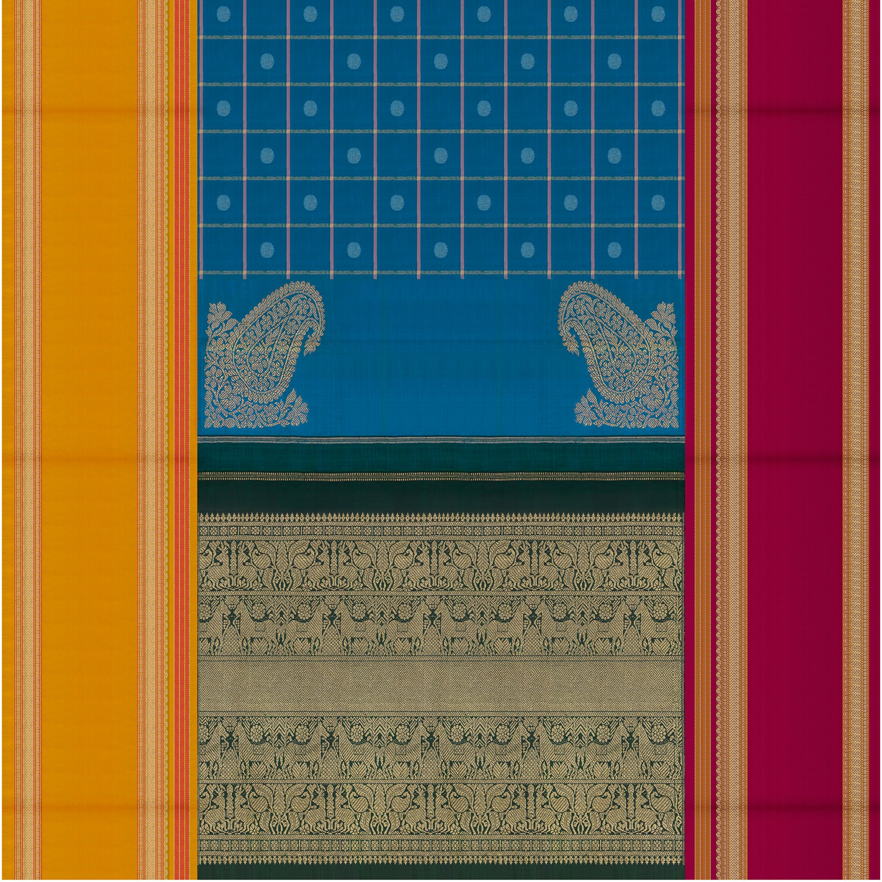 Kanakavalli Kanjivaram Silk Sari 23-040-HS001-09338 - Full View