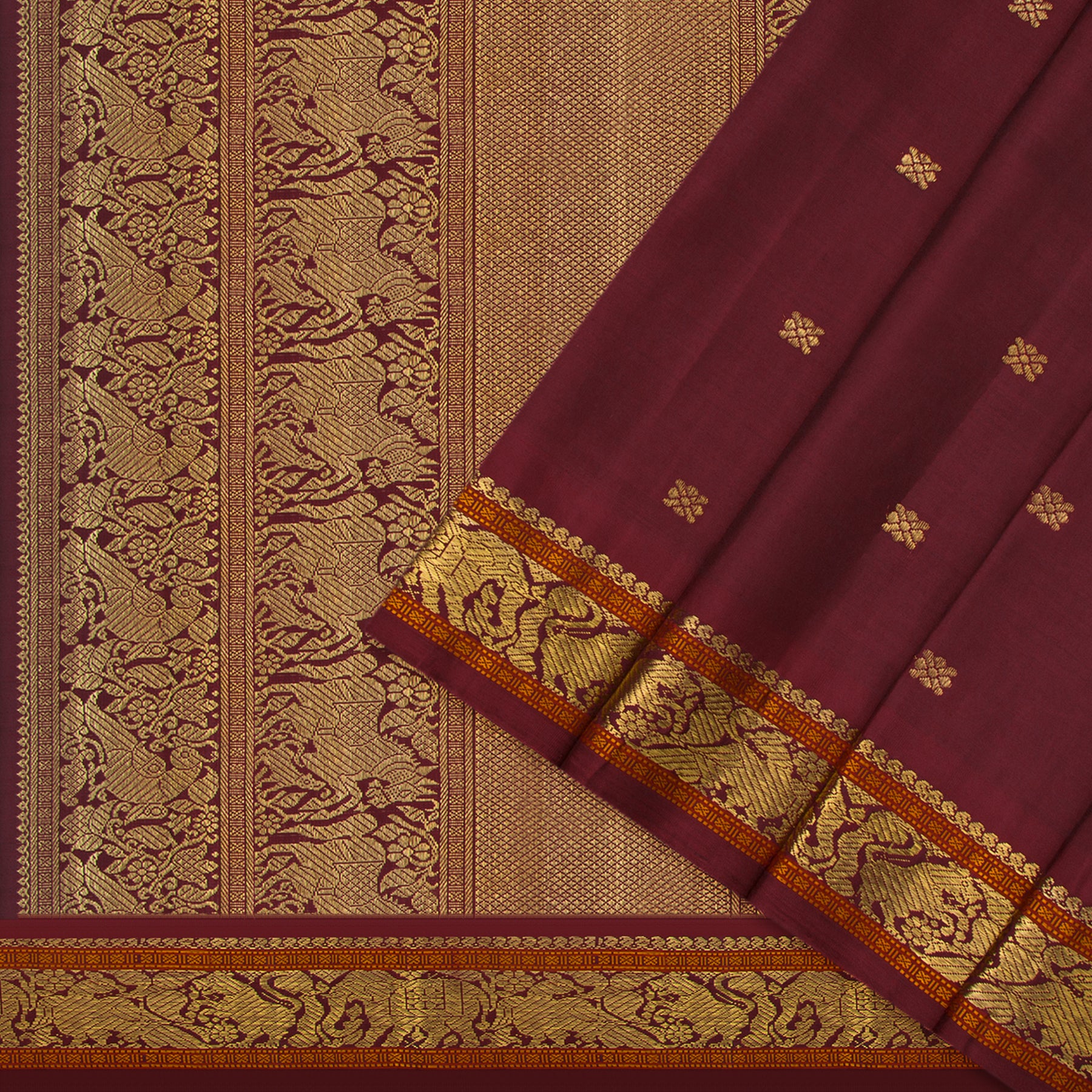 Kanakavalli Kanjivaram Silk Sari 23-040-HS001-10328 - Cover View