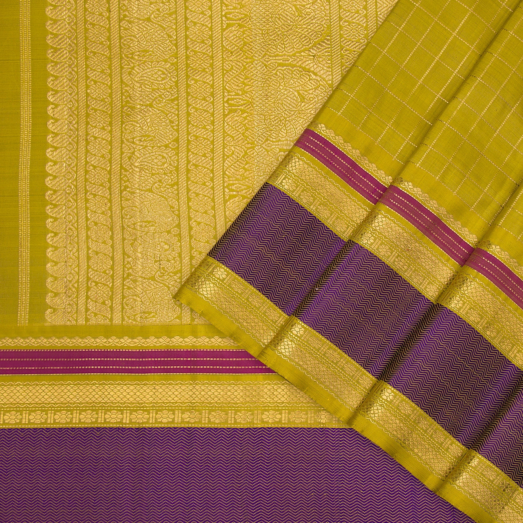 Kanakavalli Kanjivaram Silk Sari 23-040-HS001-11074 - Cover View