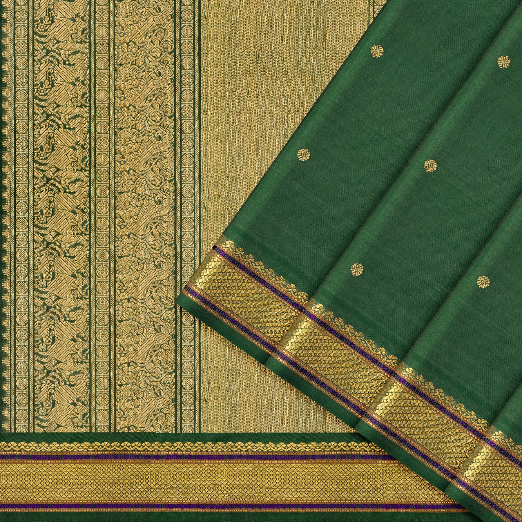 Kanakavalli Kanjivaram Silk Sari 23-040-HS001-11546 - Cover View