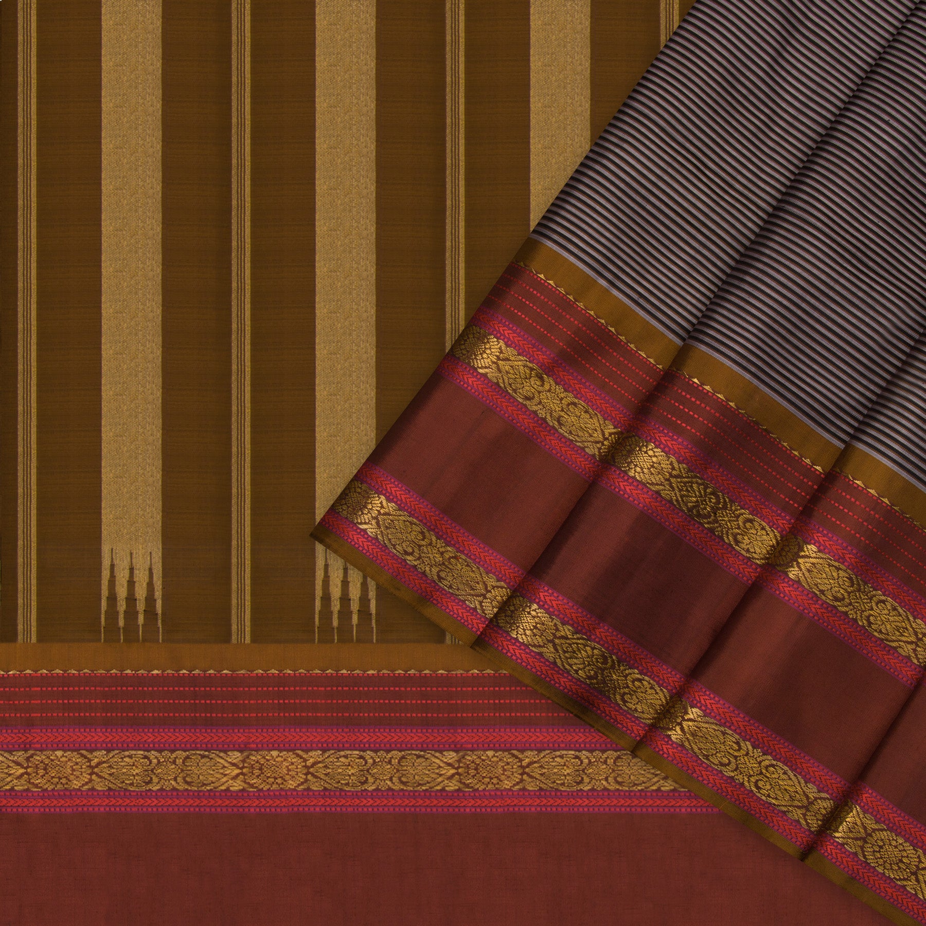 Kanakavalli Kanjivaram Silk Sari 23-040-HS001-11561 - Cover View