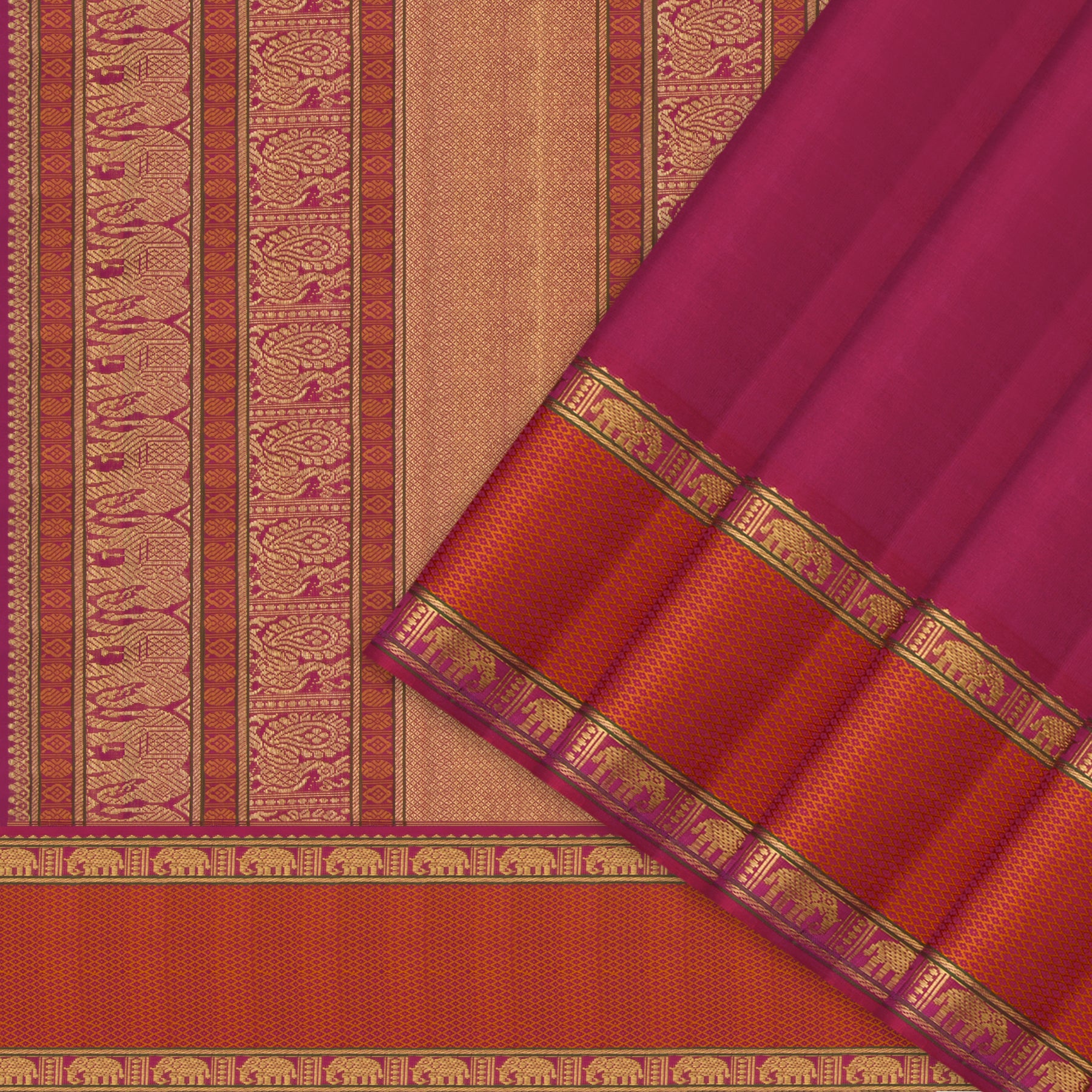 Kanakavalli Kanjivaram Silk Sari 23-040-HS001-11569 - Cover View