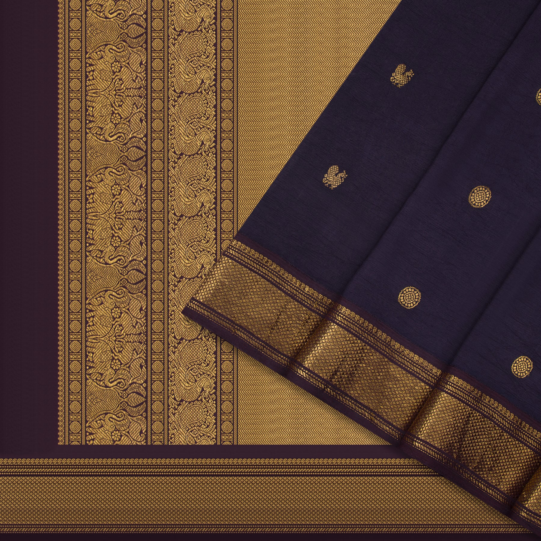 Kanakavalli Kanjivaram Silk Sari 23-040-HS001-13182 - Cover View