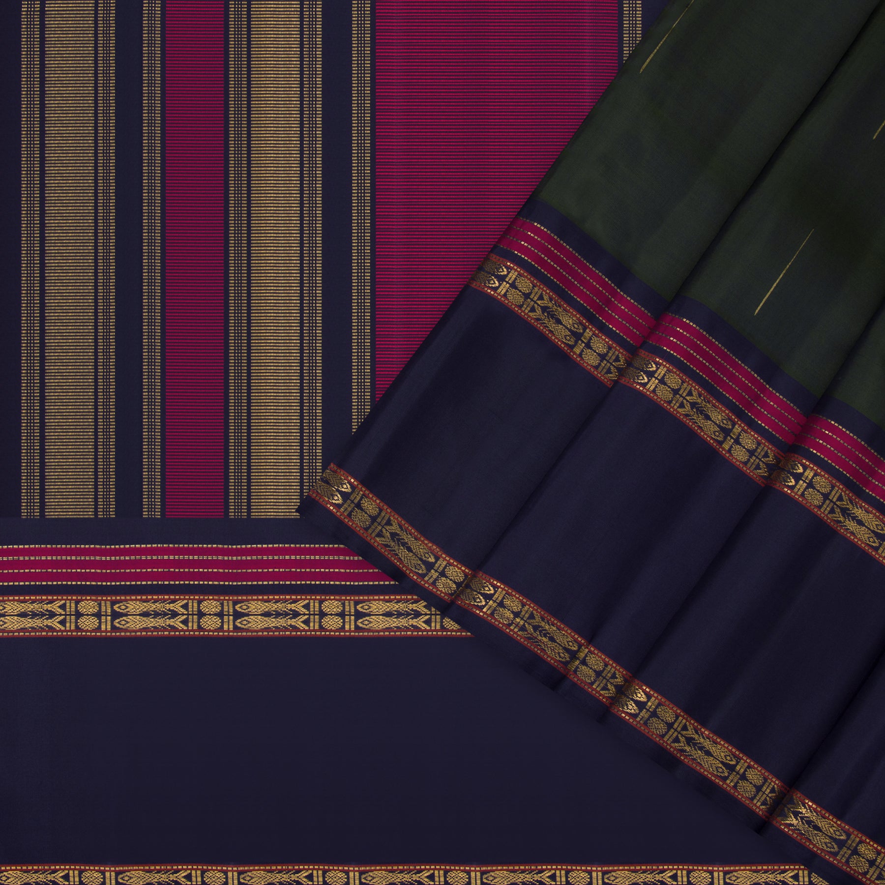 Kanakavalli Kanjivaram Silk Sari 23-040-HS001-13184 - Cover View