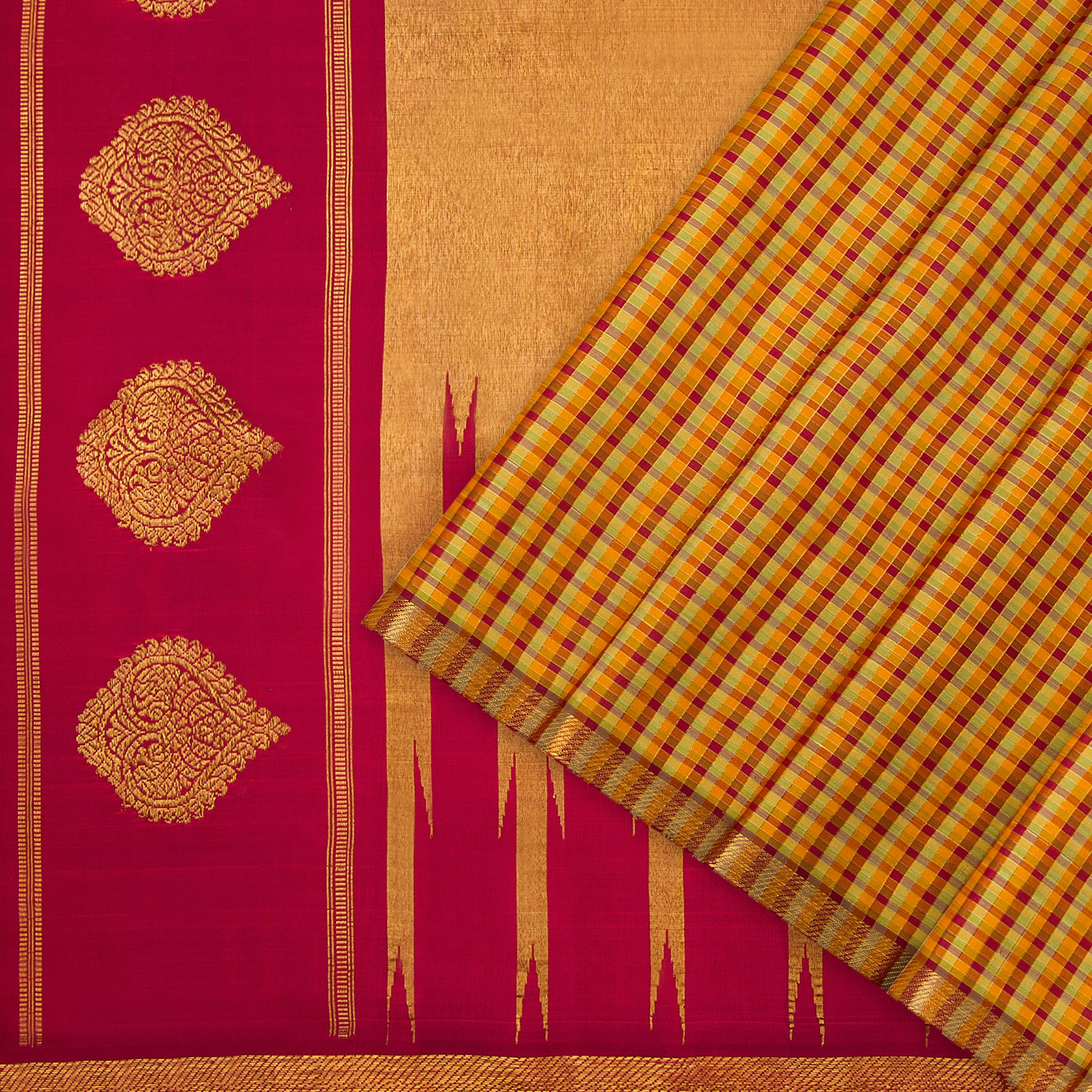 Kanakavalli Kanjivaram Silk Sari 23-040-HS001-14110 - Cover View