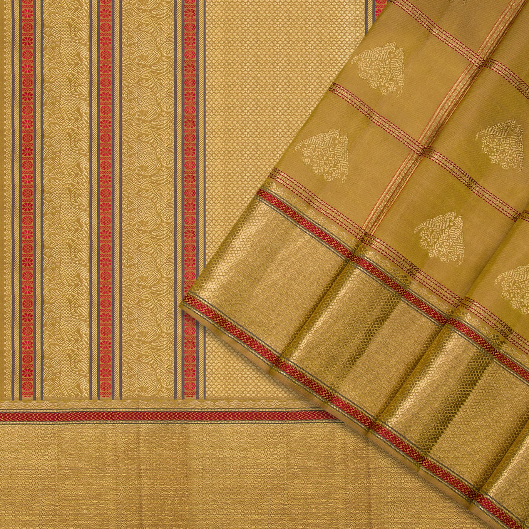Kanakavalli Kanjivaram Silk Sari 23-040-HS001-14119 - Cover View