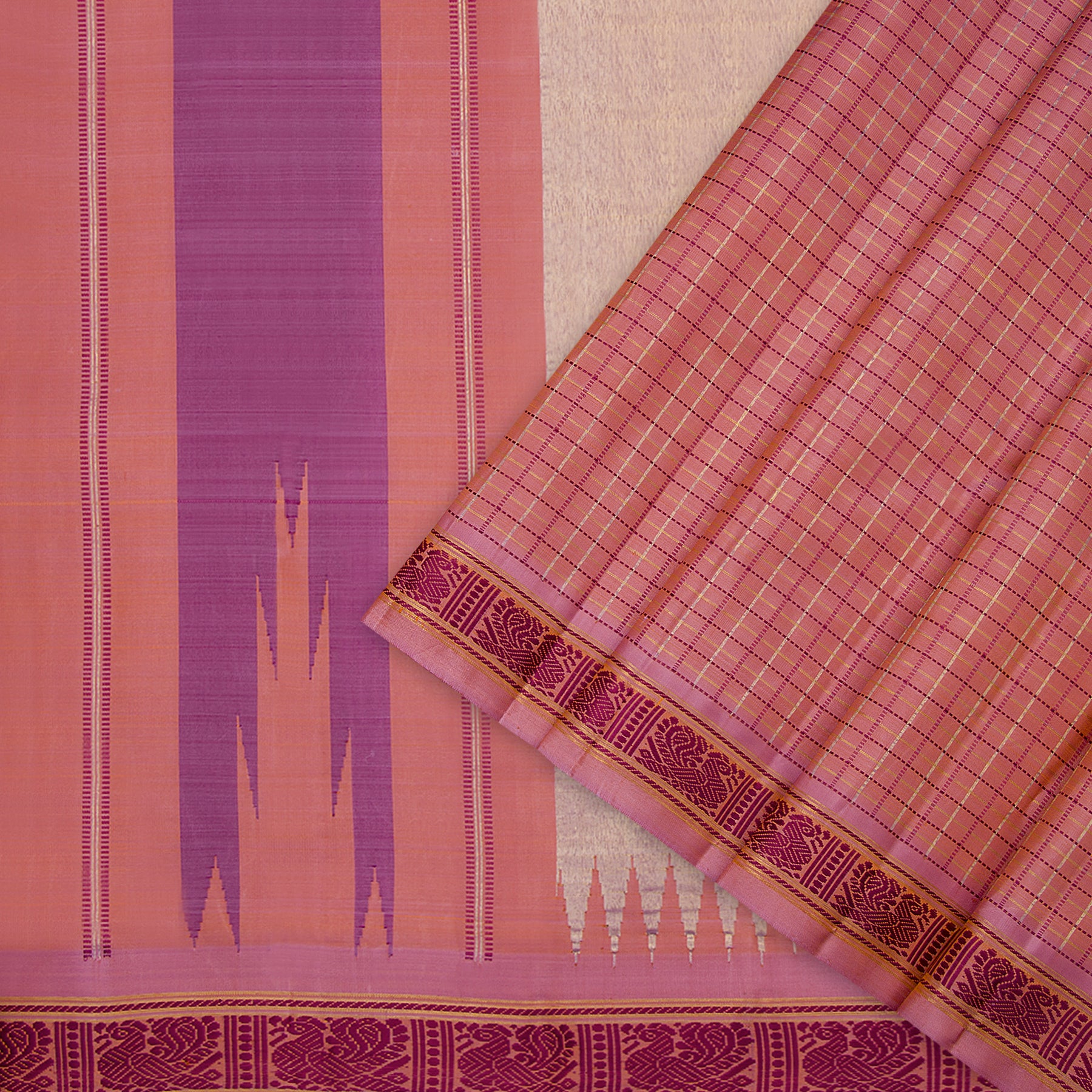 Kanakavalli Kanjivaram Silk Sari 23-040-HS001-14528 - Cover View