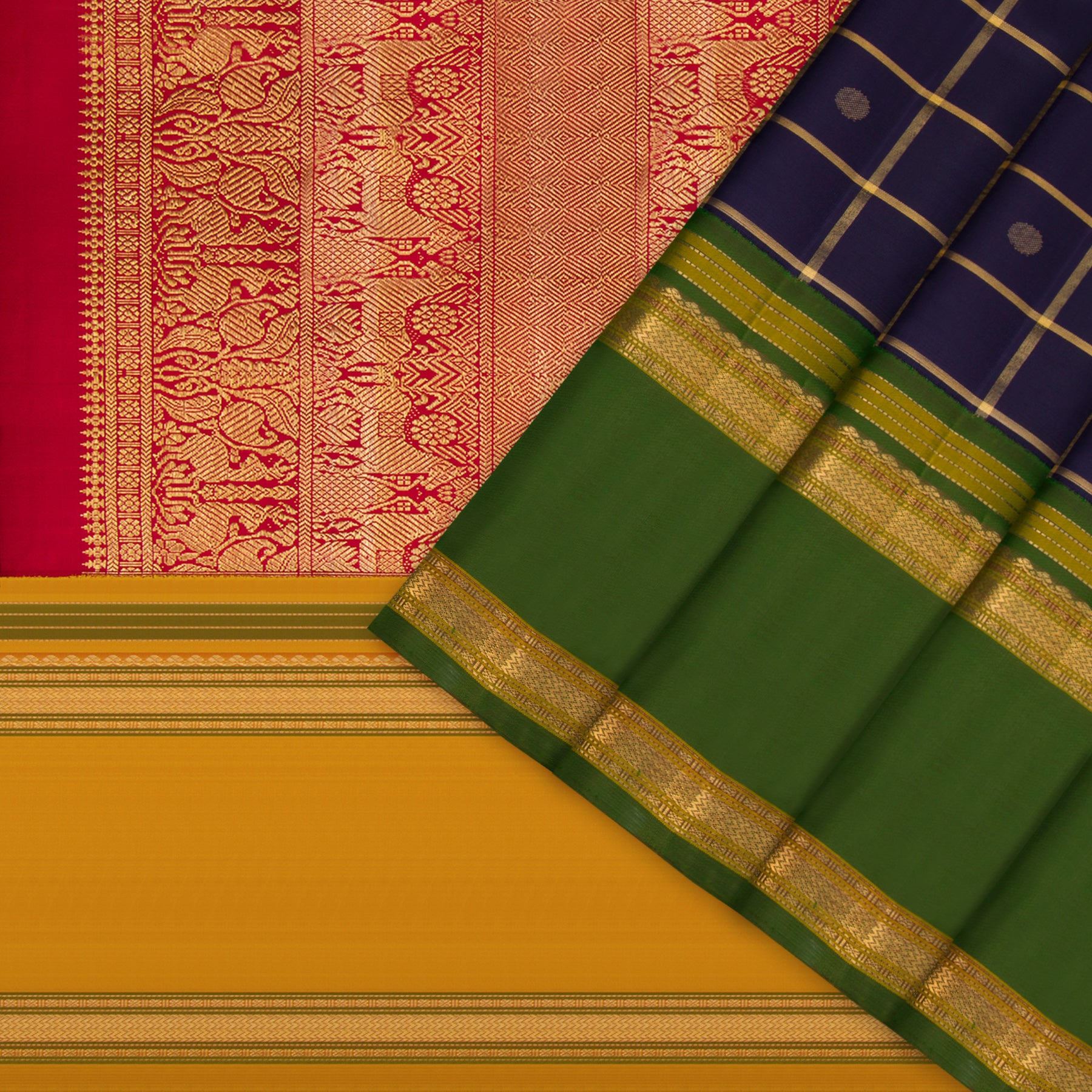 Kanakavalli Kanjivaram Silk Sari 23-040-HS001-14532 - Cover View