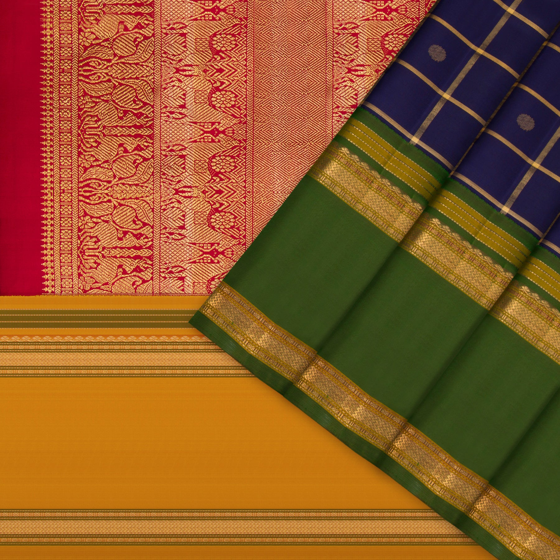 Kanakavalli Kanjivaram Silk Sari 23-040-HS001-14532 - Cover View