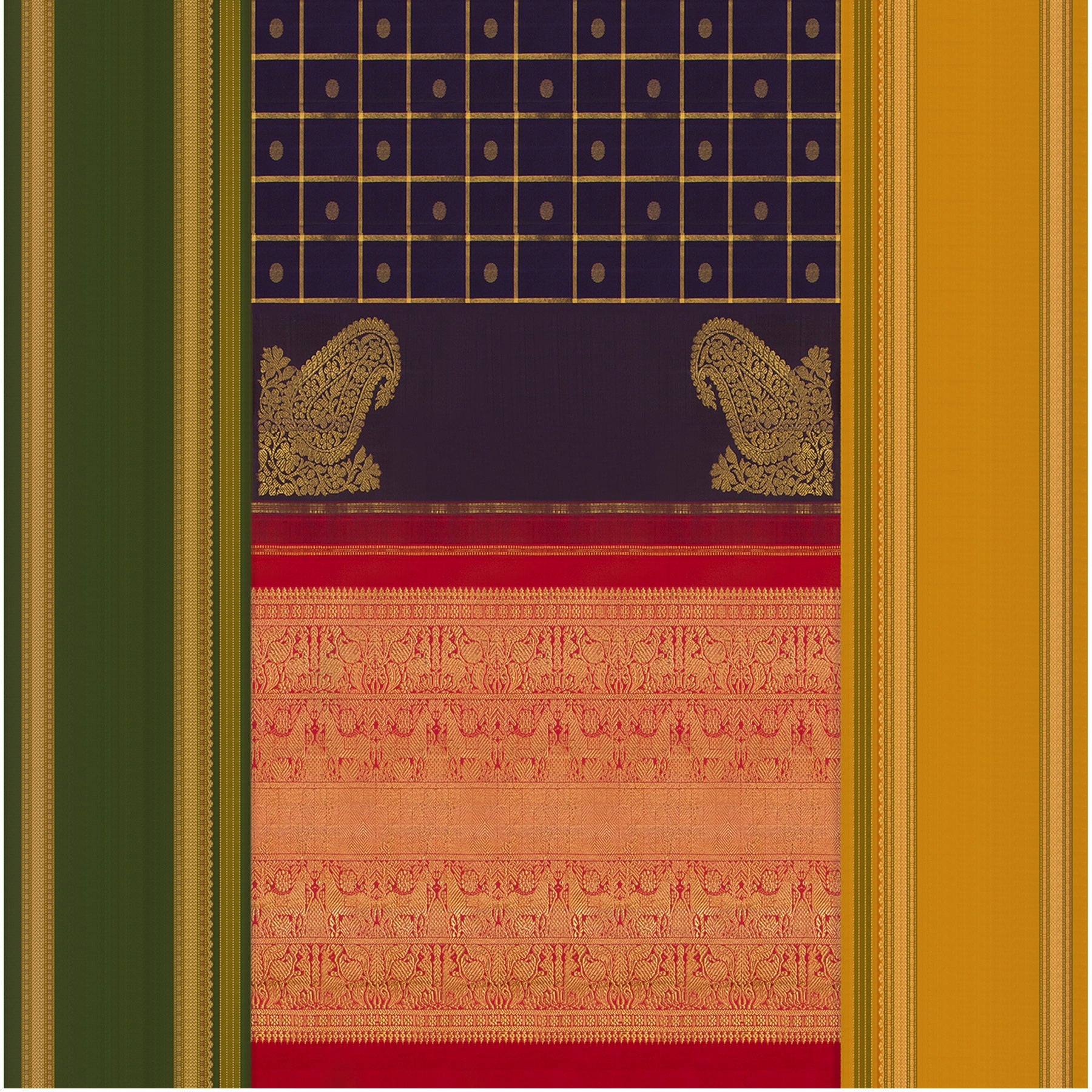 Kanakavalli Kanjivaram Silk Sari 23-040-HS001-14532 - Full View