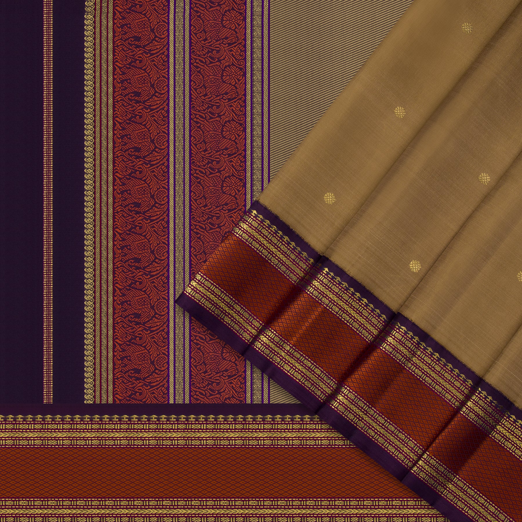 Kanakavalli Kanjivaram Silk Sari 23-040-HS001-14553 - Cover View