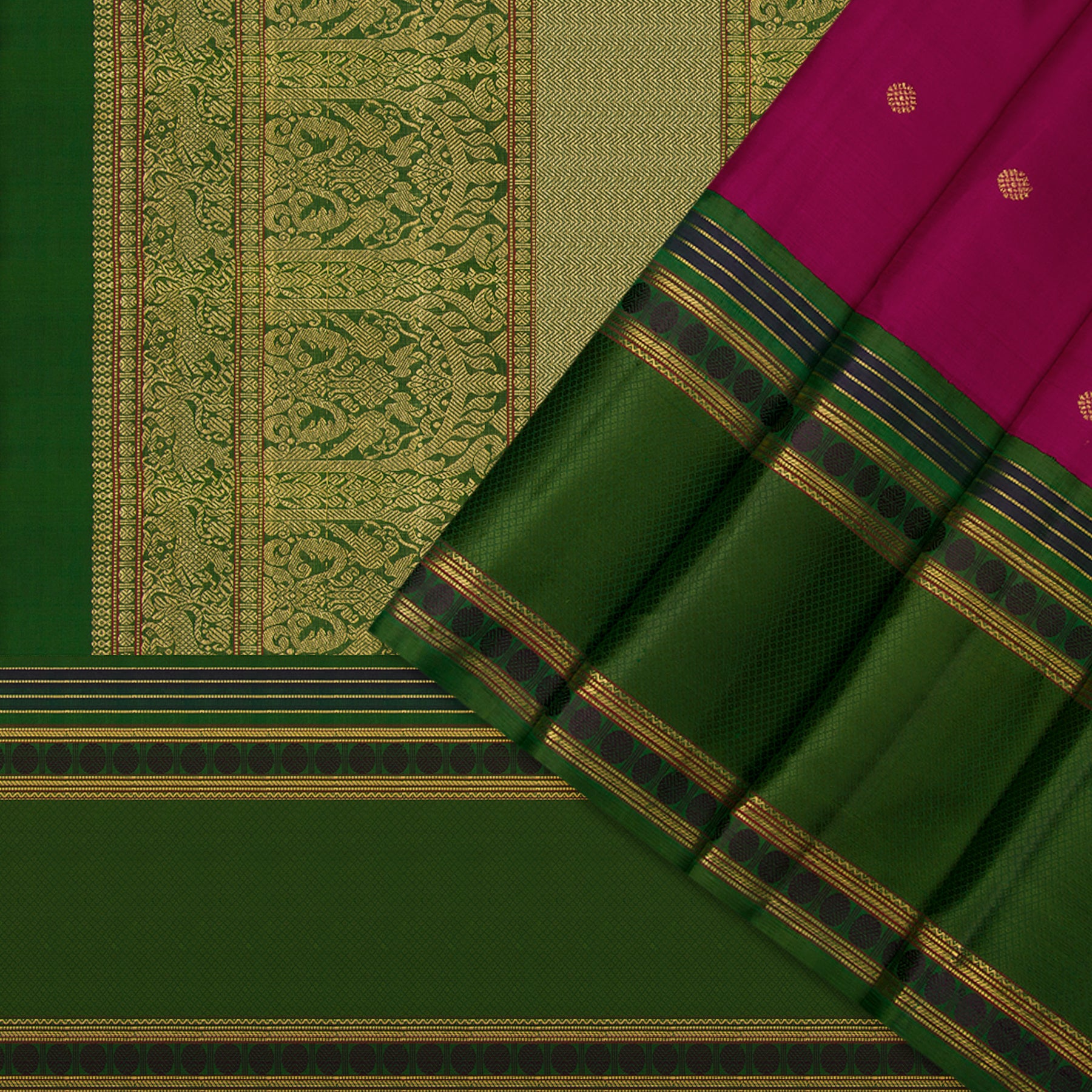 Kanakavalli Kanjivaram Silk Sari 23-040-HS001-14554 - Cover View