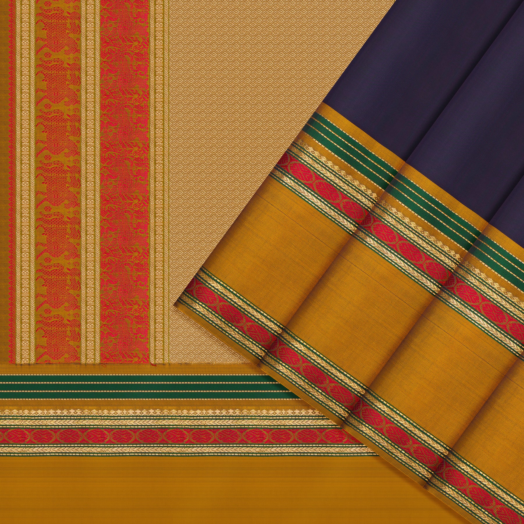 Kanakavalli Kanjivaram Silk Sari 23-041-HS001-00880 - Cover View