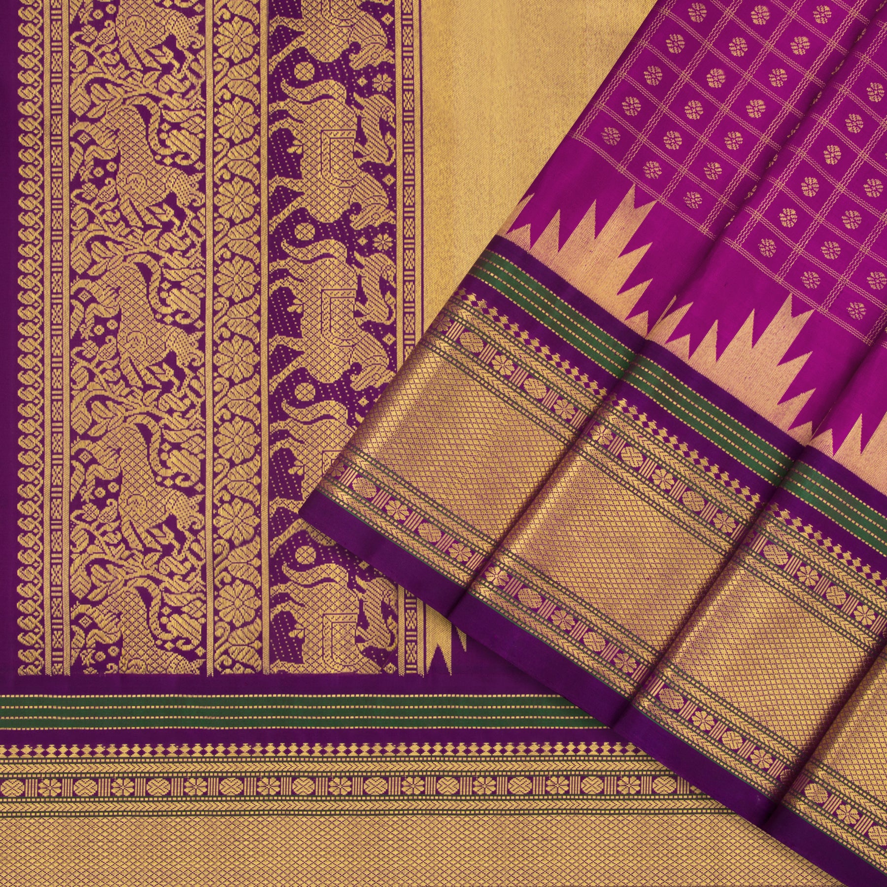 Kanakavalli Kanjivaram Silk Sari 23-041-HS001-00889 - Cover View