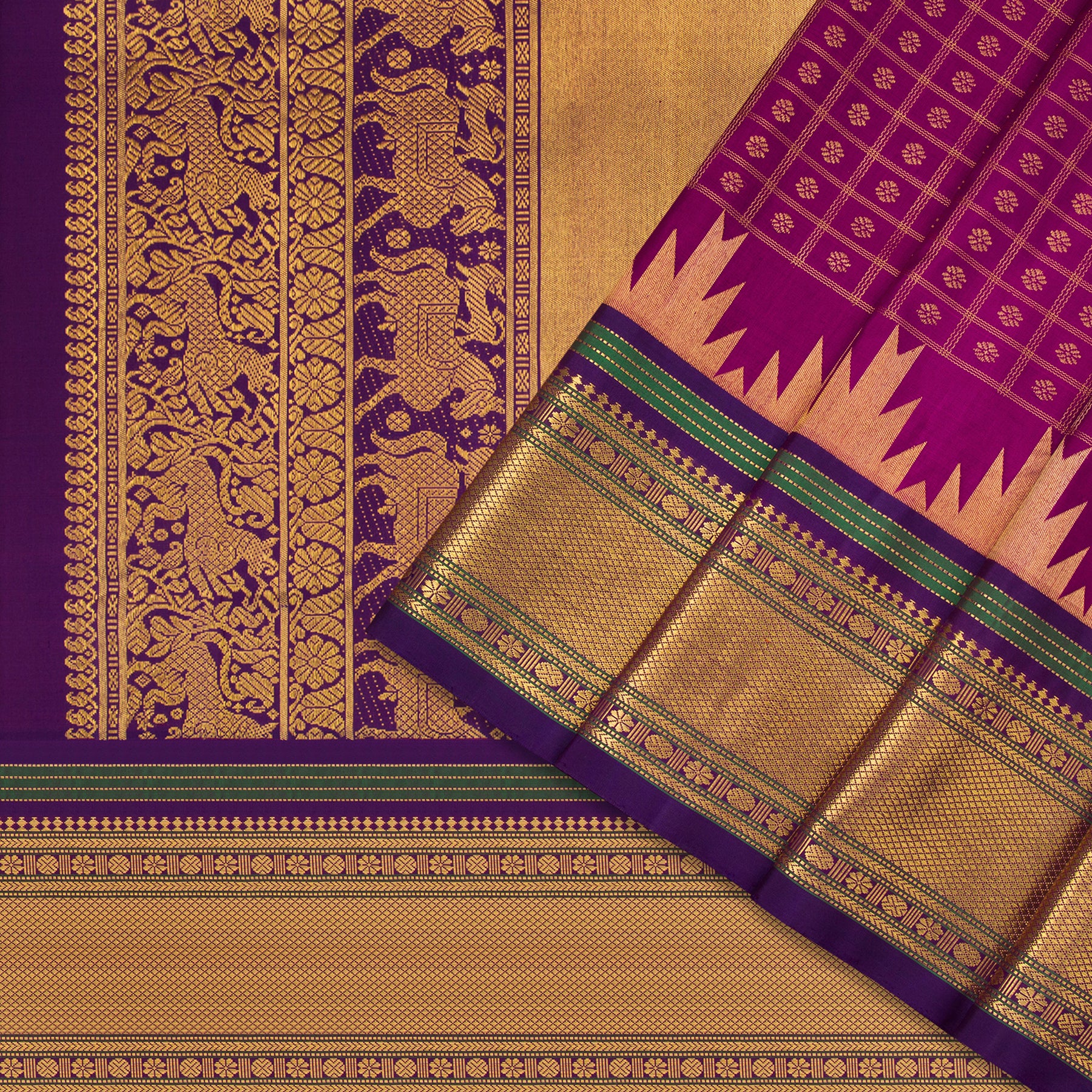 Kanakavalli Kanjivaram Silk Sari 23-041-HS001-03338 - Cover View