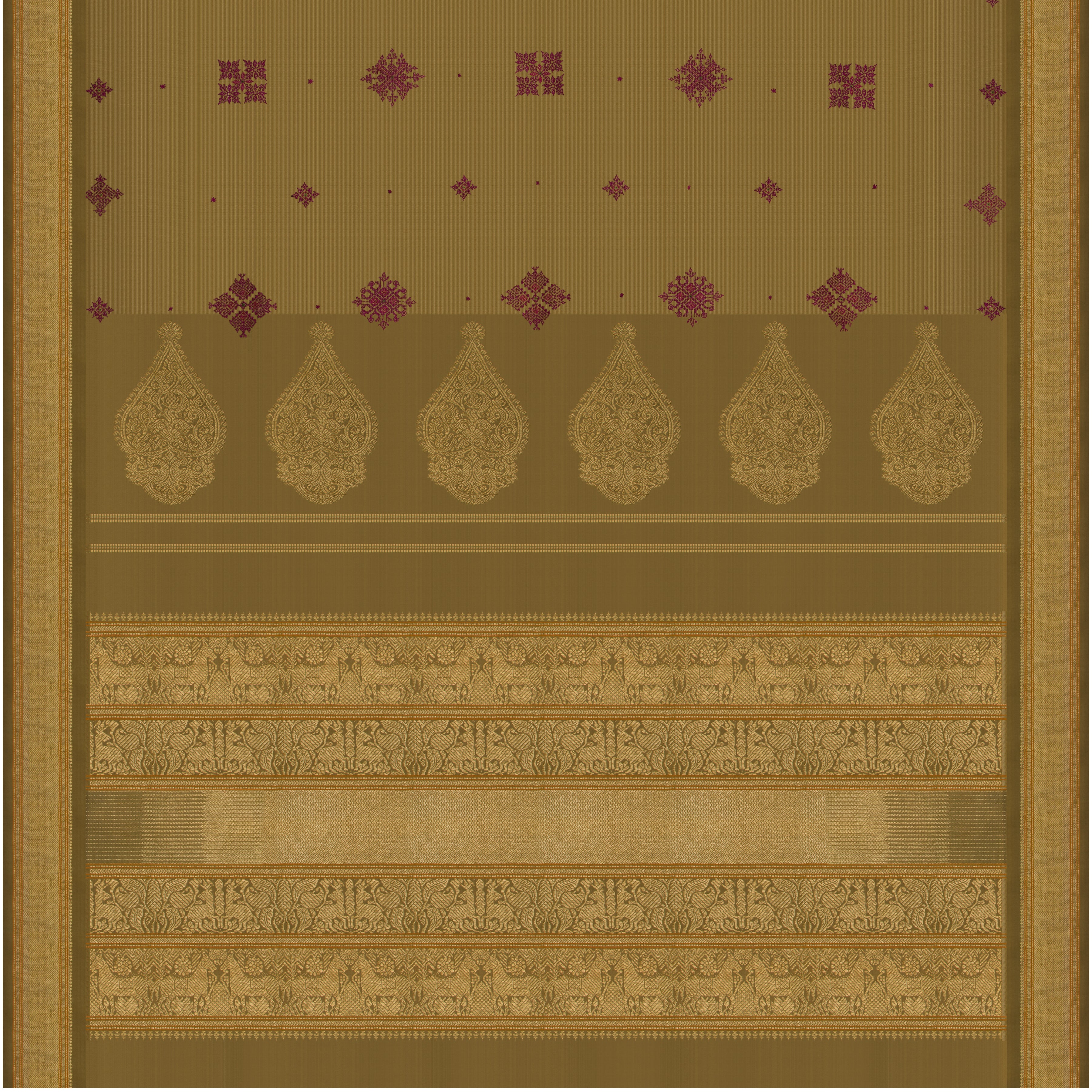 Kanakavalli X Kasuti Kanjivaram Silk Sari 23-041-HS001-04569 - Full View