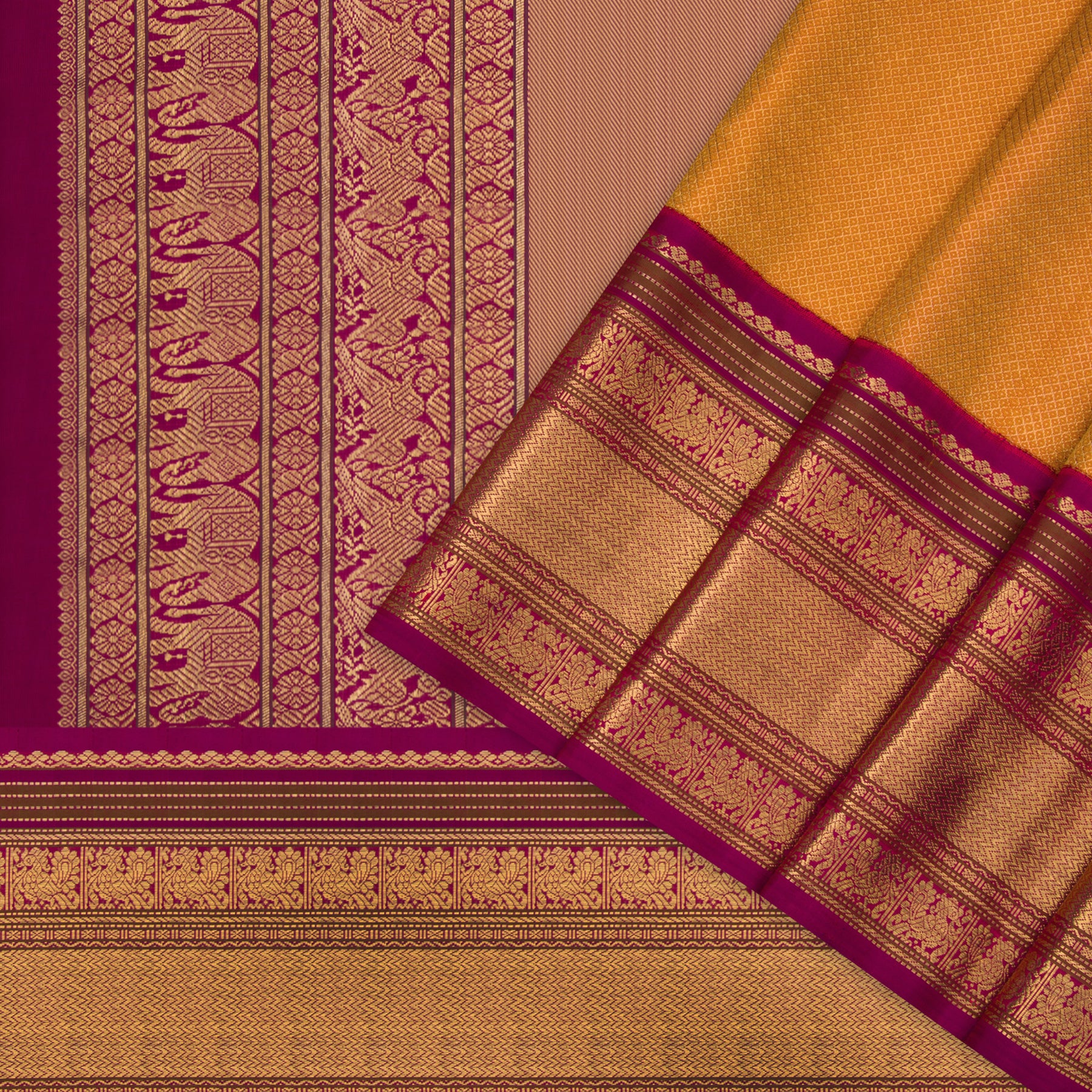 Kanakavalli Kanjivaram Silk Sari 23-041-HS001-04577 - Cover View