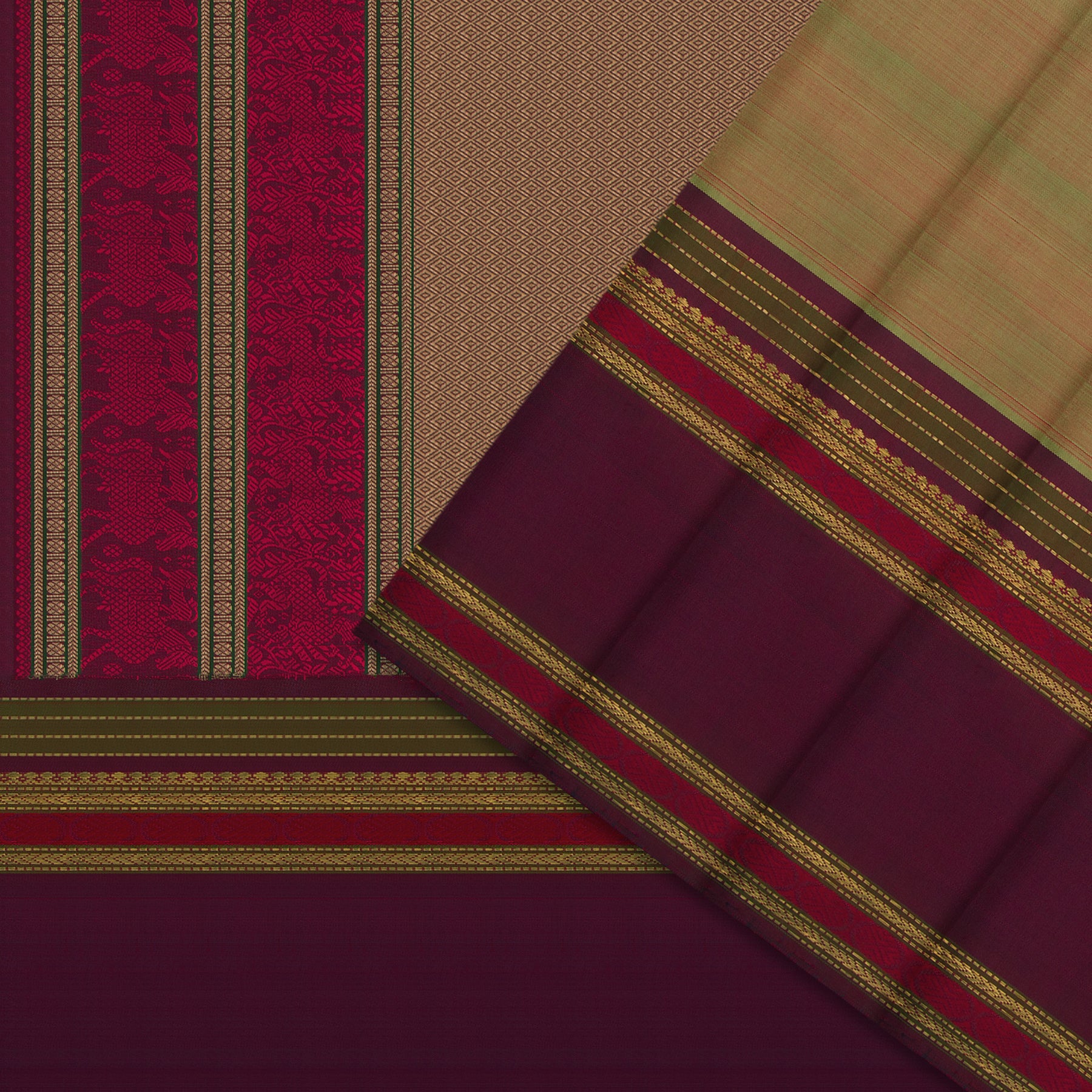 Kanakavalli Kanjivaram Silk Sari 23-041-HS001-09246 - Cover View