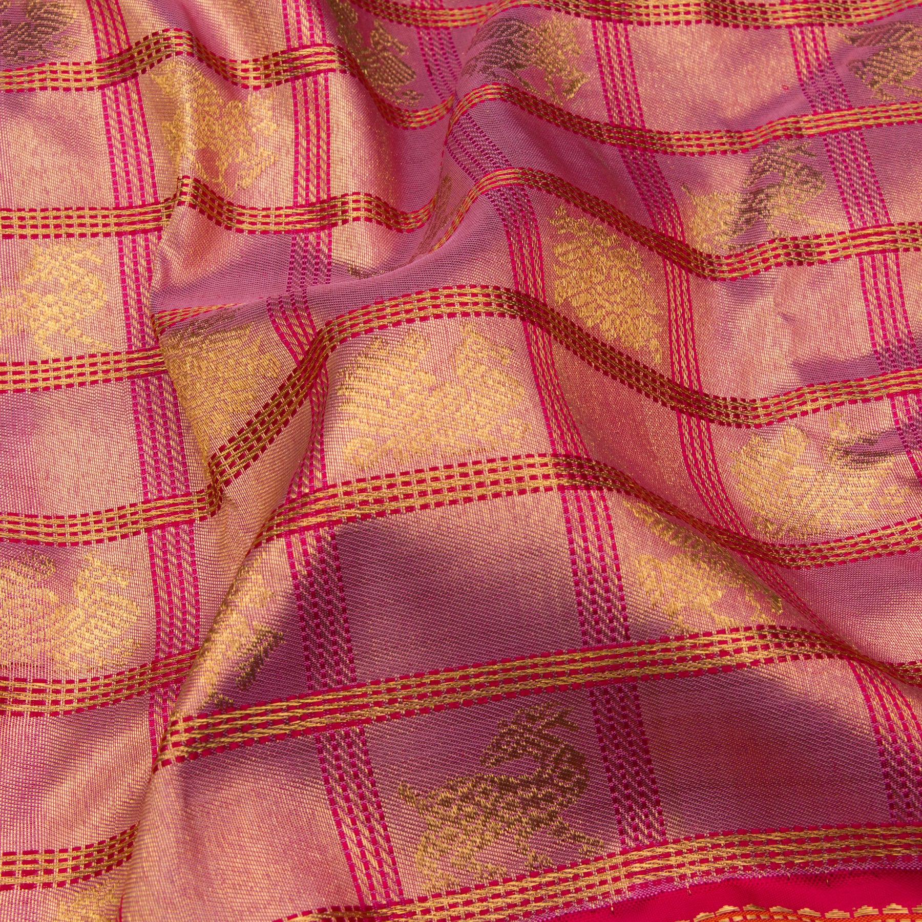 Kanakavalli Kanjivaram Silk Sari 23-041-HS001-10285 - Fabric View