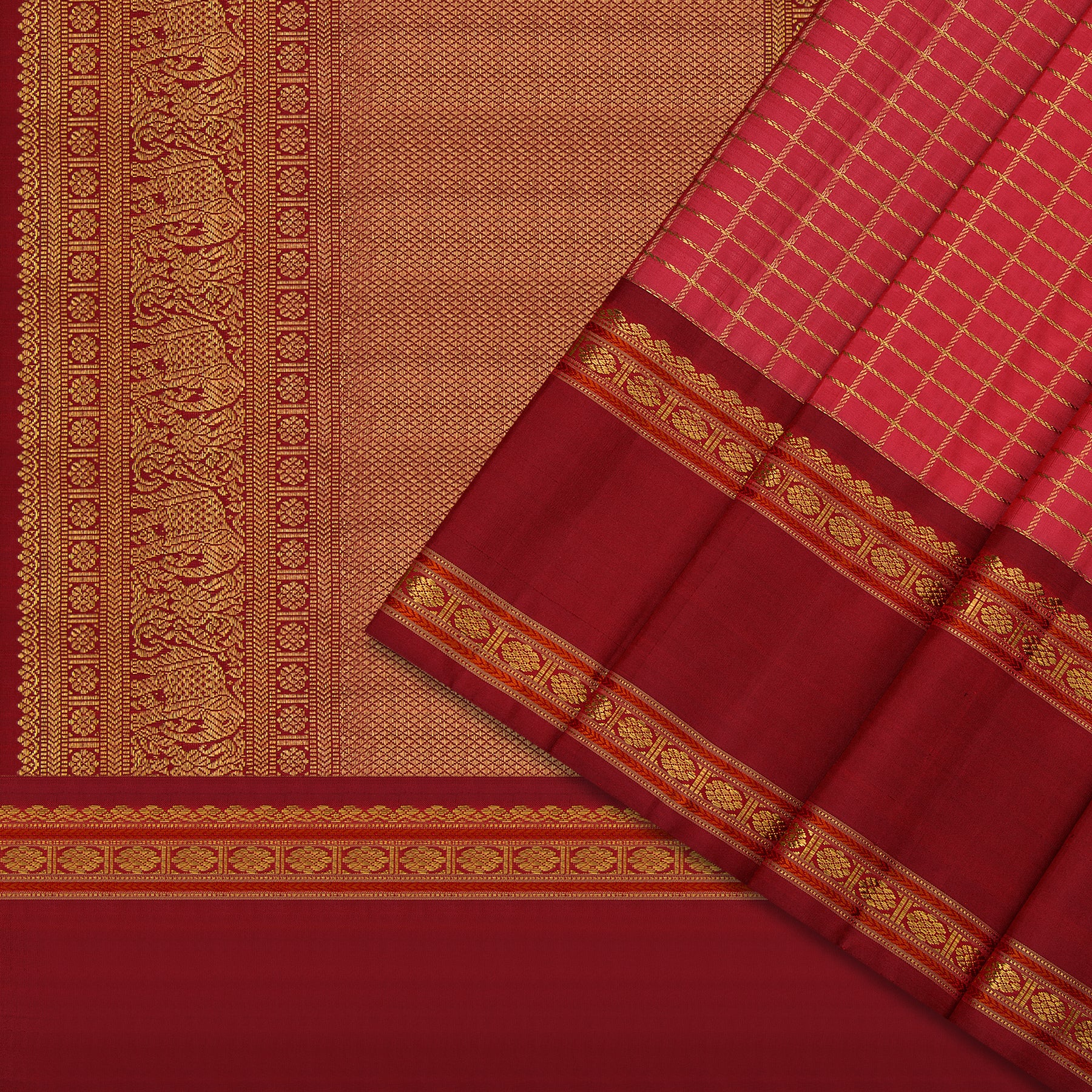 Kanakavalli Kanjivaram Silk Sari 23-041-HS001-10295 - Cover View