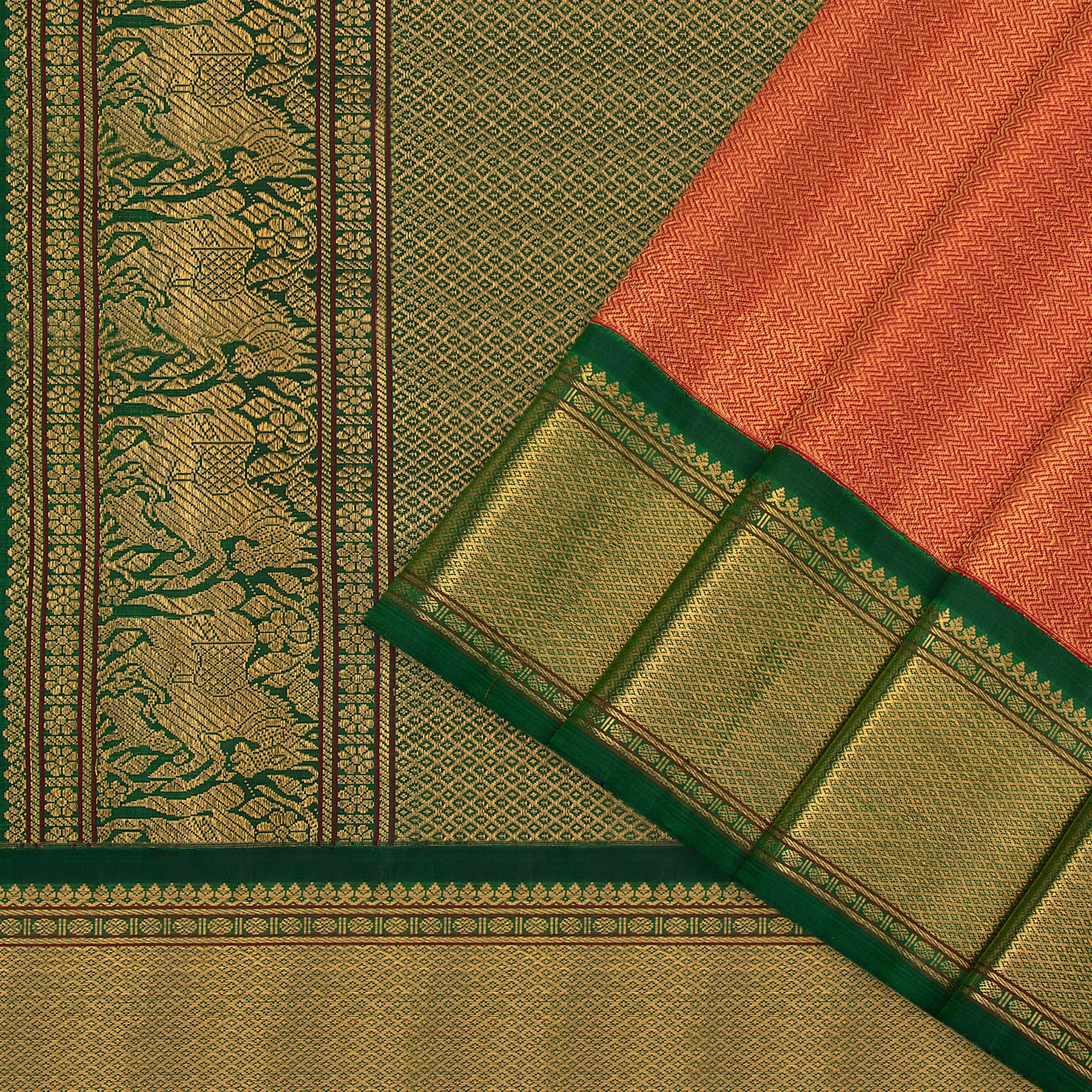 Kanakavalli Kanjivaram Silk Sari 23-041-HS001-11062 - Cover View