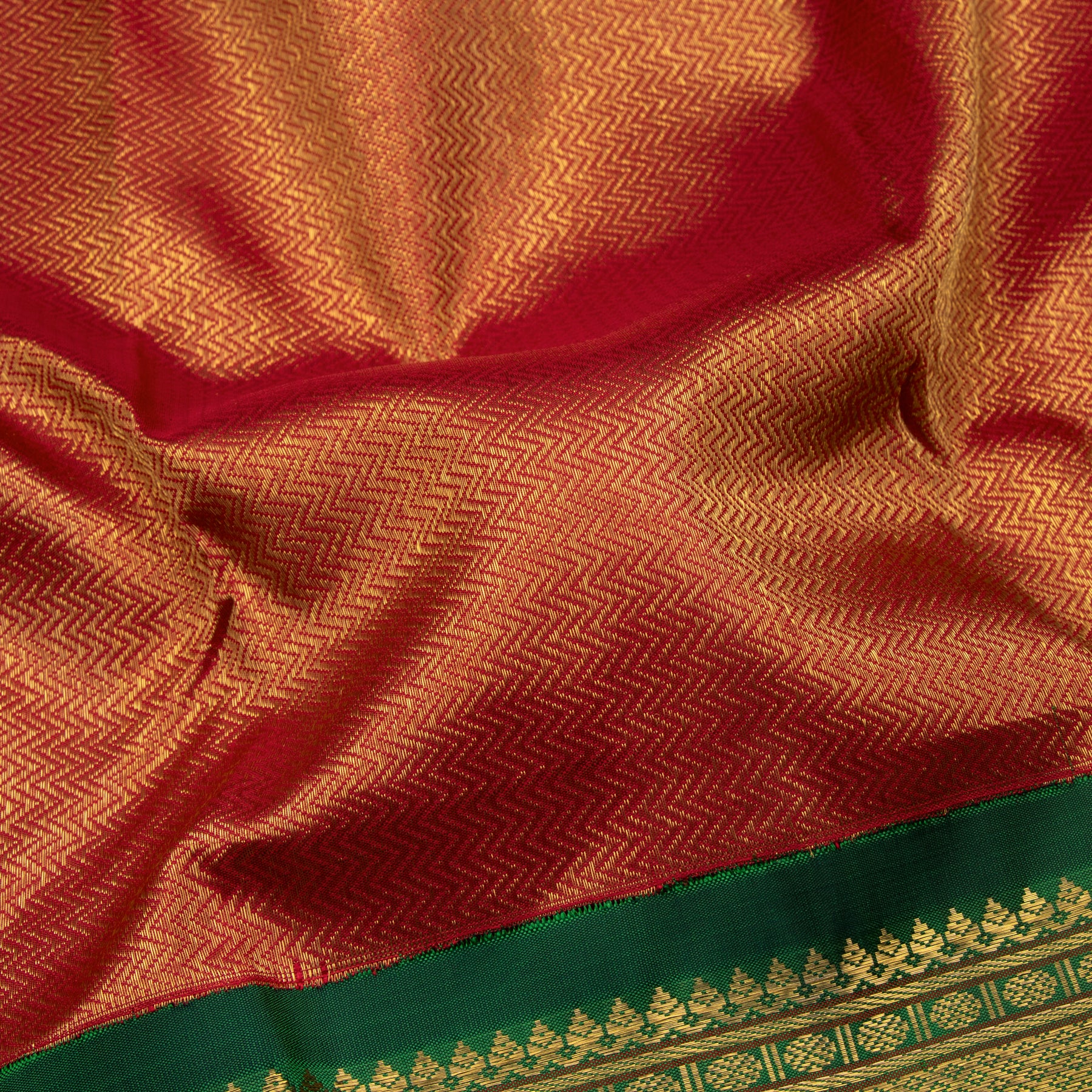 Kanakavalli Kanjivaram Silk Sari 23-041-HS001-11062 - Fabric View