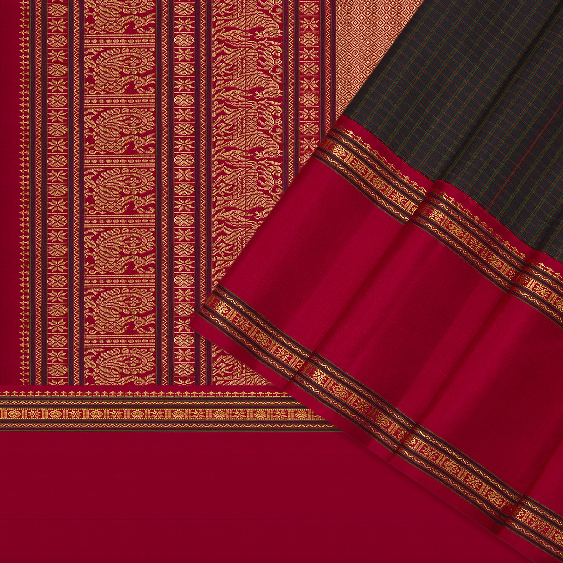 Kanakavalli Kanjivaram Silk Sari 23-041-HS001-12840 - Cover View