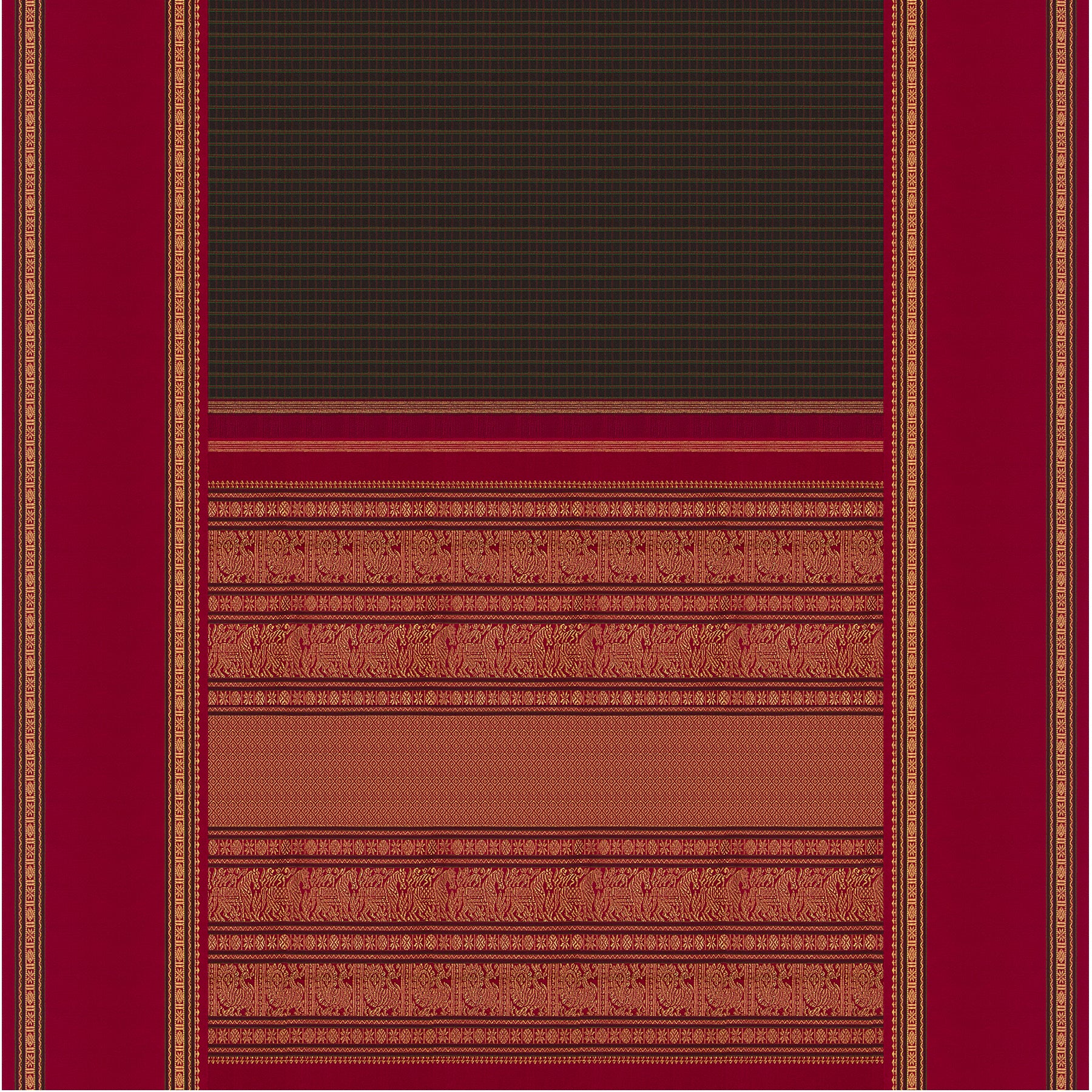 Kanakavalli Kanjivaram Silk Sari 23-041-HS001-12840 - Full View
