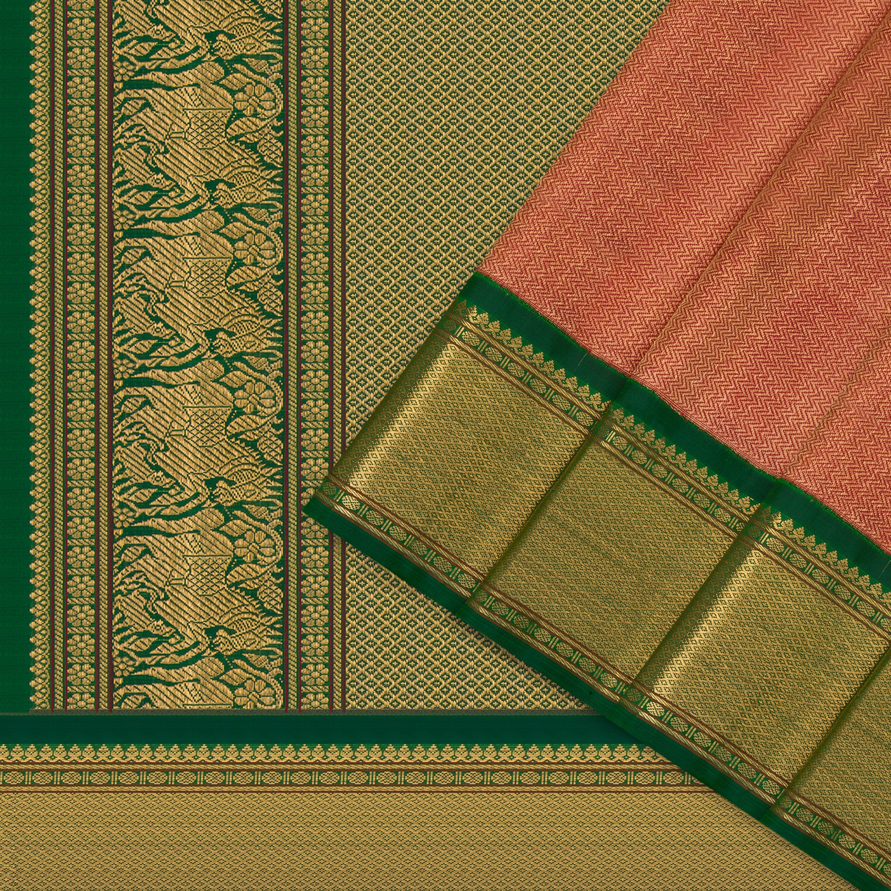 Kanakavalli Kanjivaram Silk Sari 23-041-HS001-12843 - Cover View