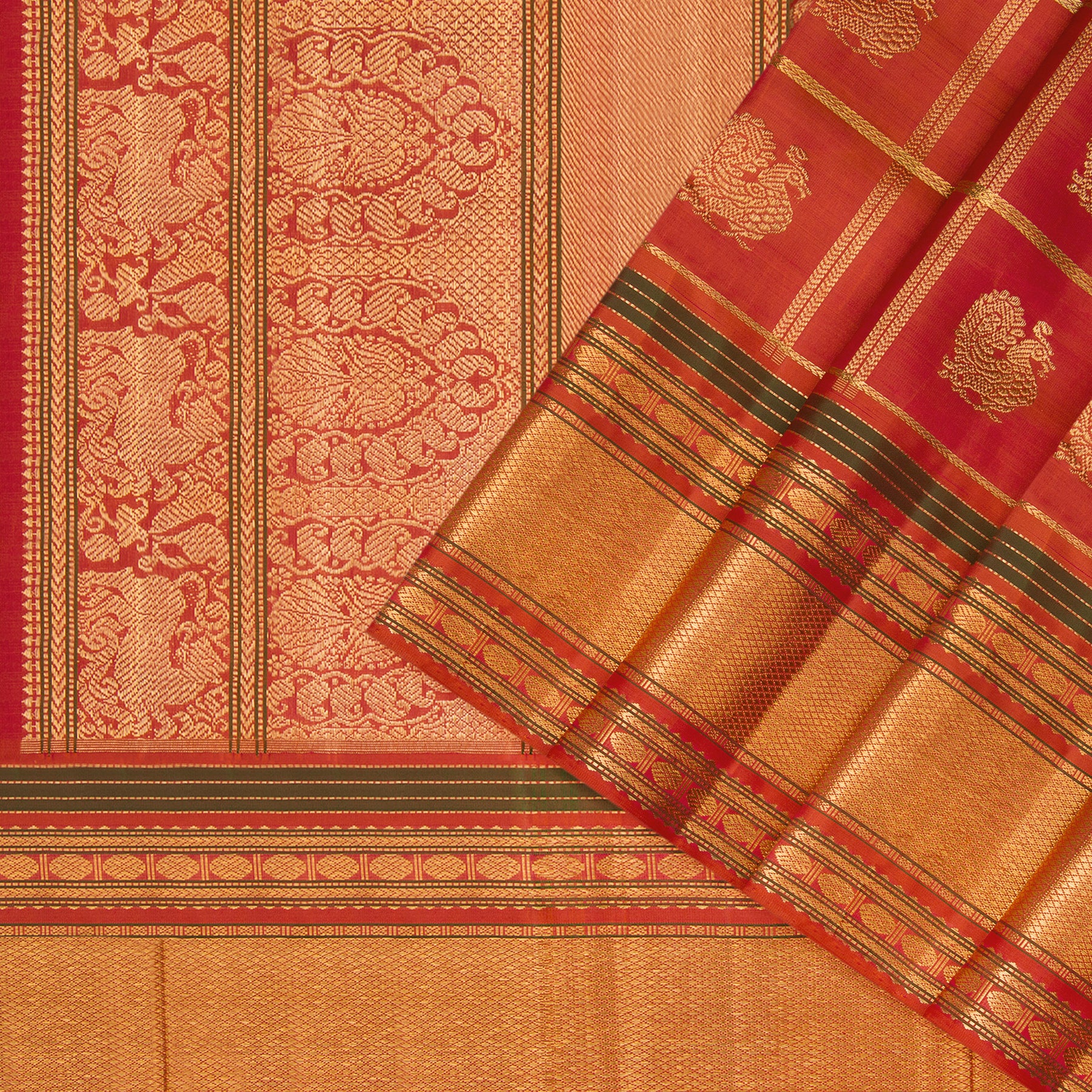 Kanakavalli Kanjivaram Silk Sari 23-041-HS001-14058 - Cover View