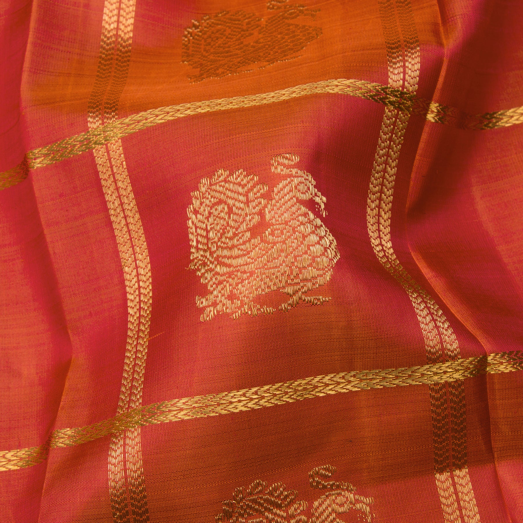 Kanakavalli Kanjivaram Silk Sari 23-041-HS001-14058 - Fabric View