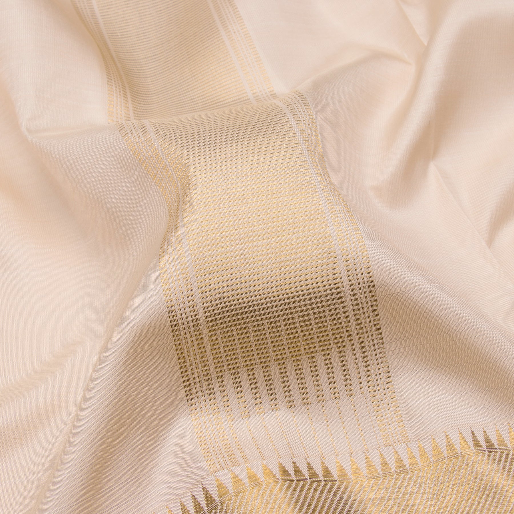 Kanakavalli Kanjivaram Silk Angavastram CO-ORD 23-110-AF001-11787 - Detail Fabric View