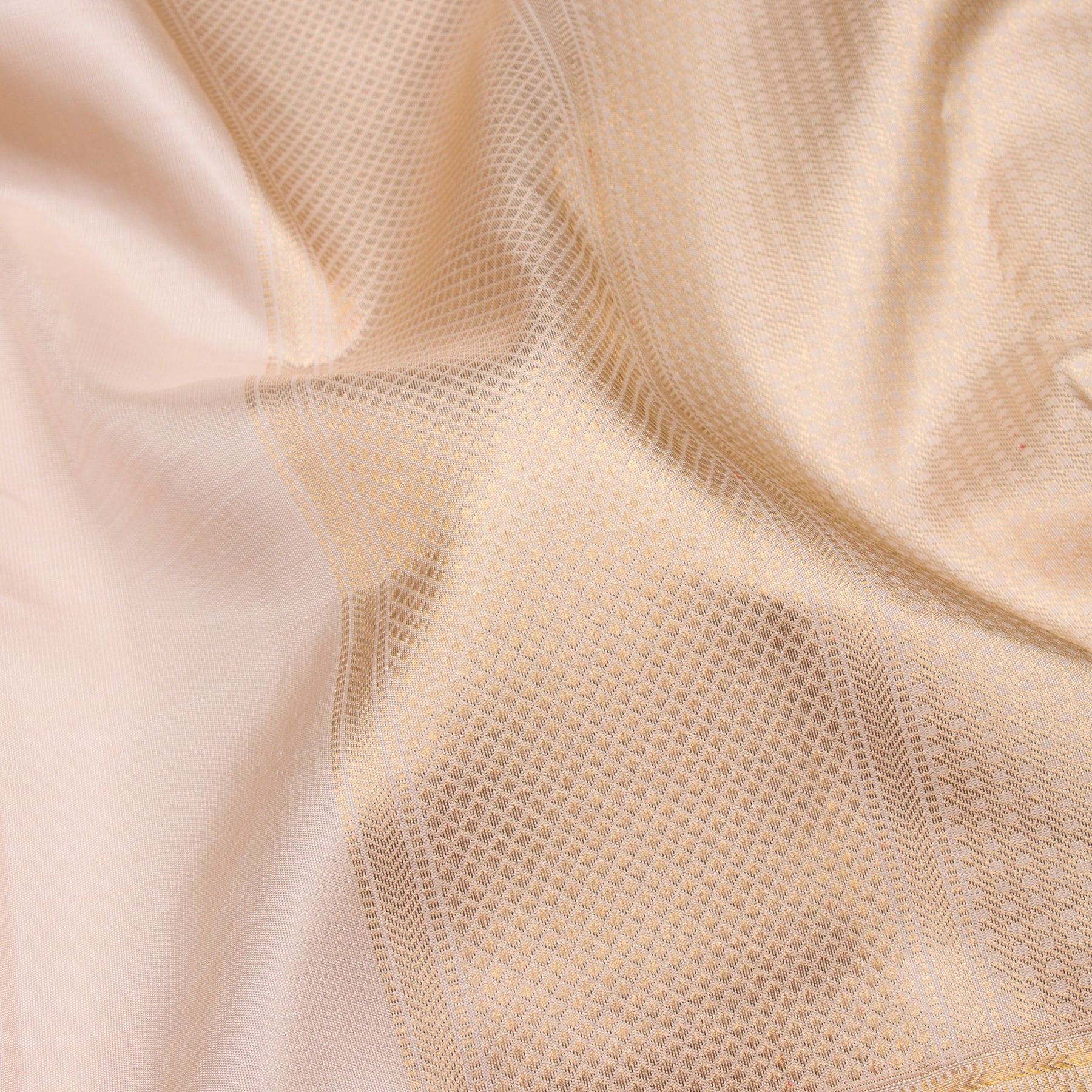 Kanakavalli Kanjivaram Silk Angavastram CO-ORD 23-110-AF001-14134 - Detail Fabric View