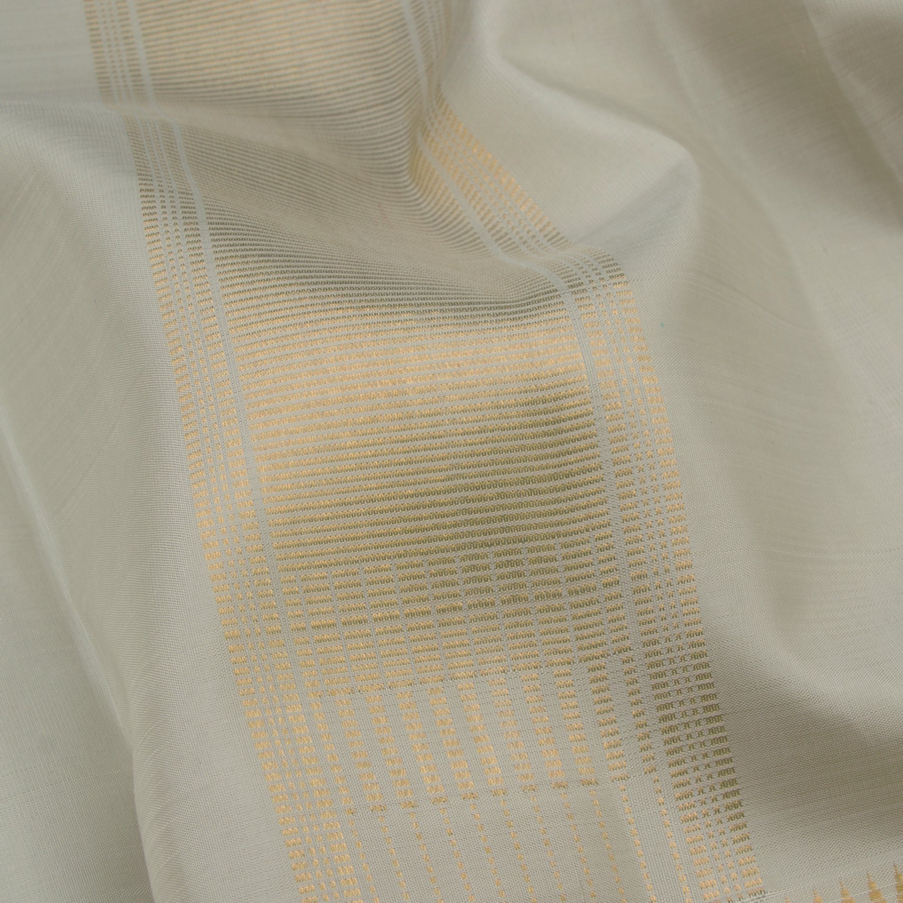 Kanakavalli Kanjivaram Silk Angavastram Set 23-110-HA001-02418 - Detail Fabric View 