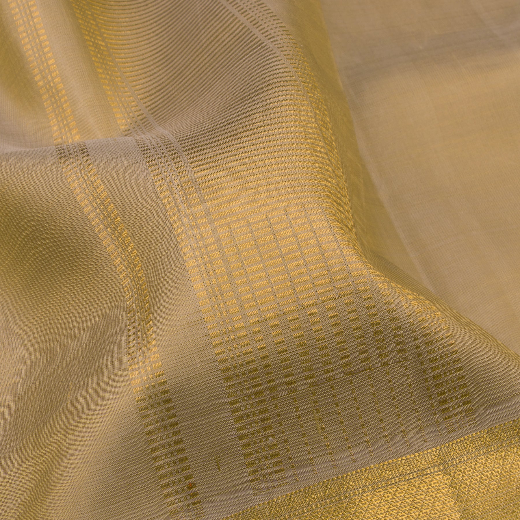 Kanakavalli Kanjivaram Silk Angavastram Set 23-110-HA001-03871 - Detail Fabric View