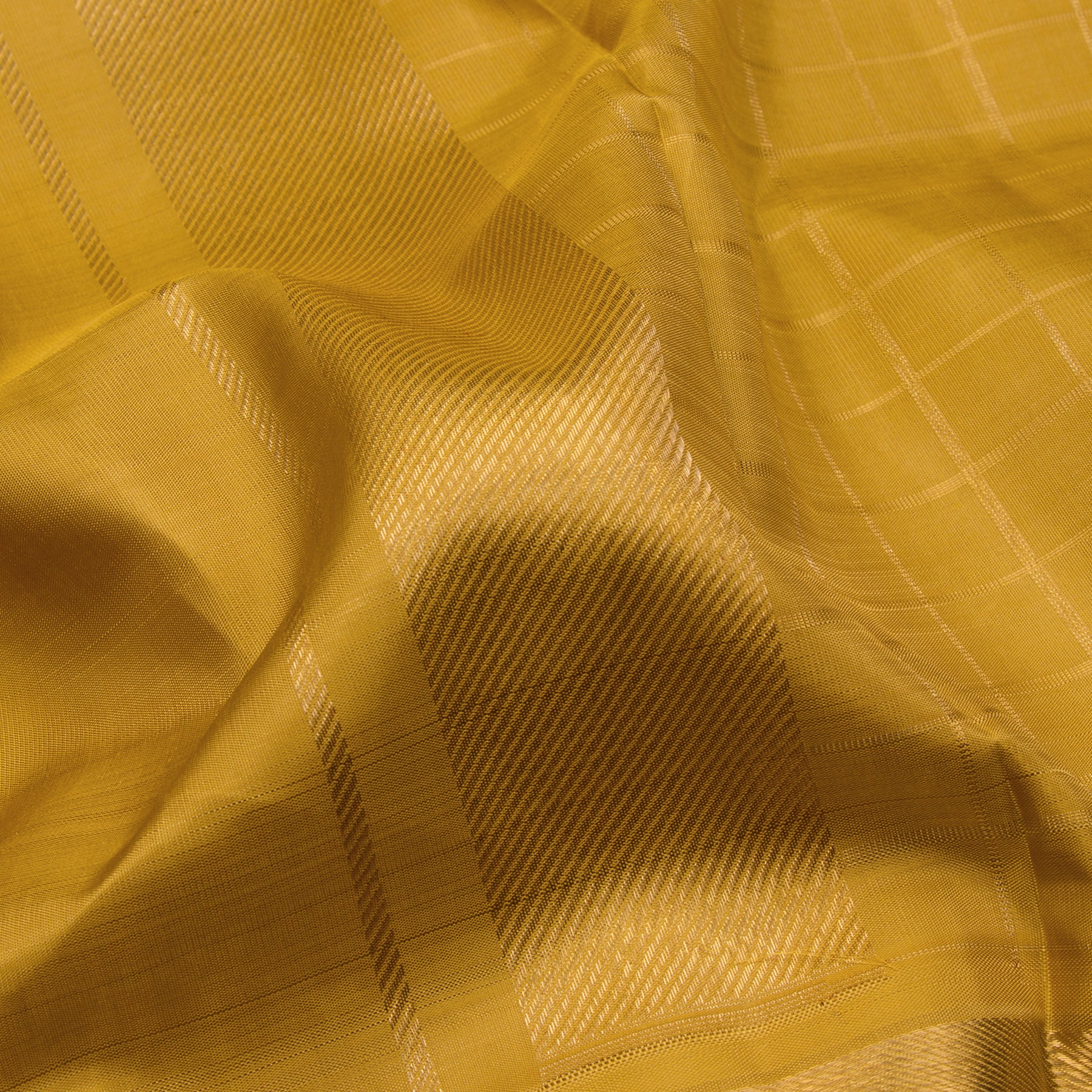 Kanakavalli Kanjivaram Silk Angavastram Set 23-110-HA001-08366 - Detail Fabric View