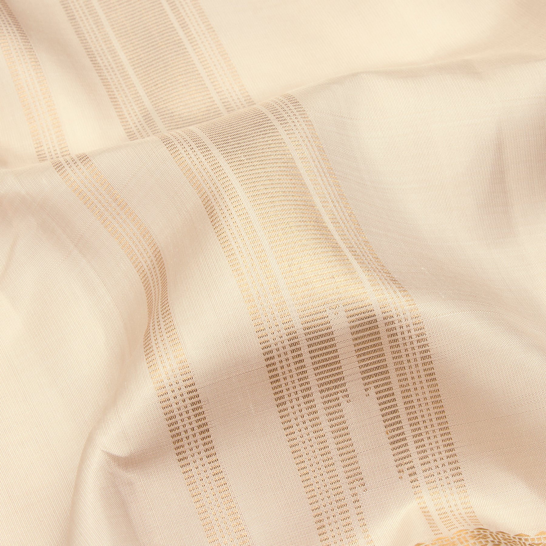 Kanakavalli Kanjivaram Silk Angavastram Set 23-110-HA001-10071 - Detail Fabric View