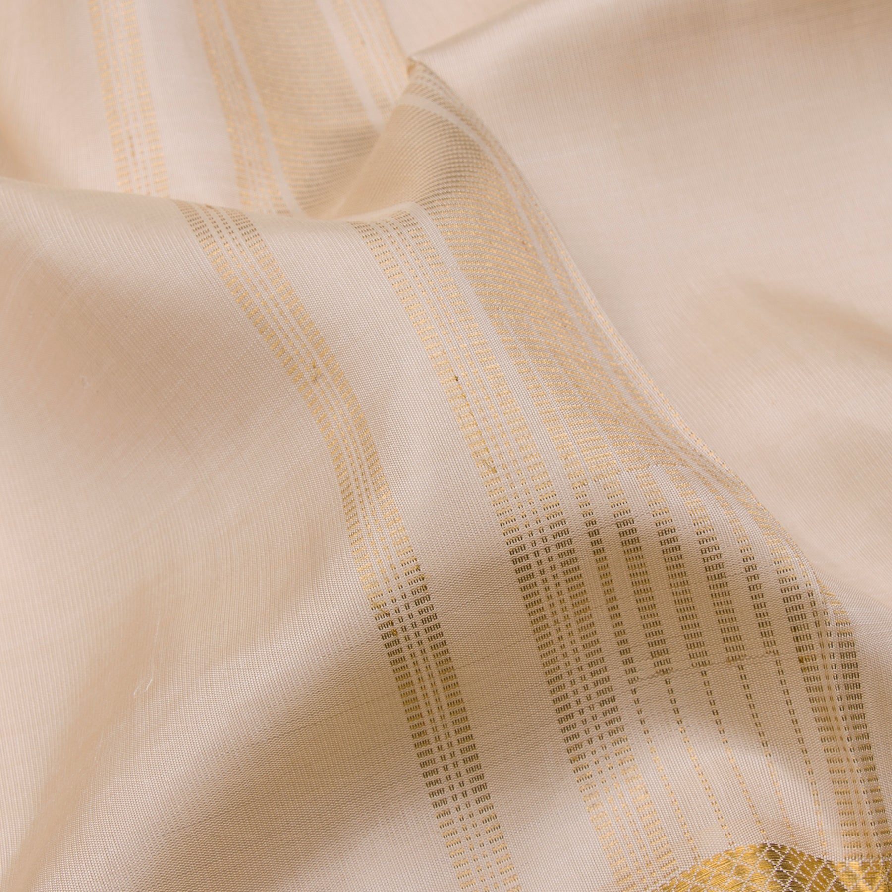 Kanakavalli Kanjivaram Silk Angavastram Set 23-110-HA001-11616 - Fabric View