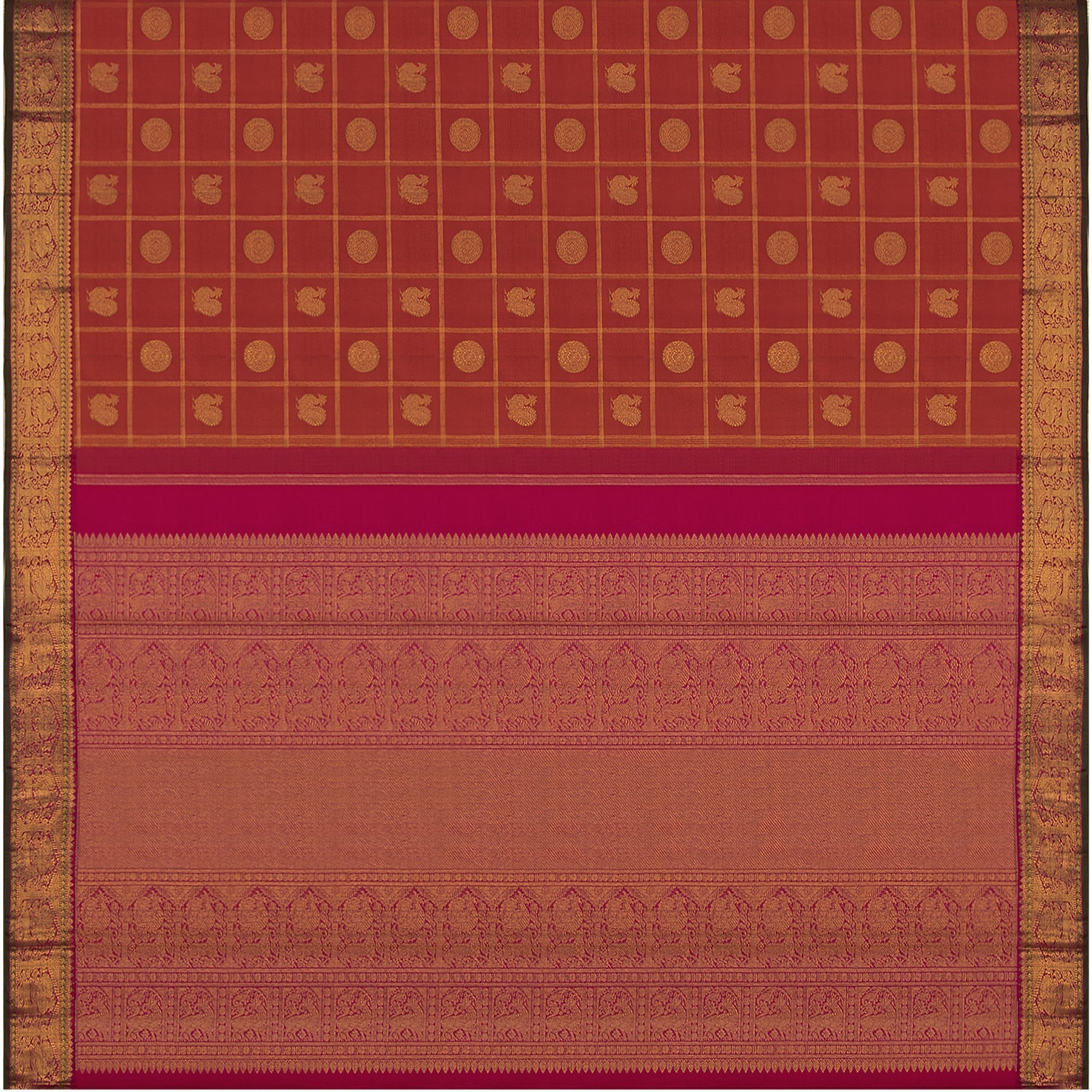 Kanakavalli Kanjivaram Silk Sari 23-110-HS001-01001 - Full View