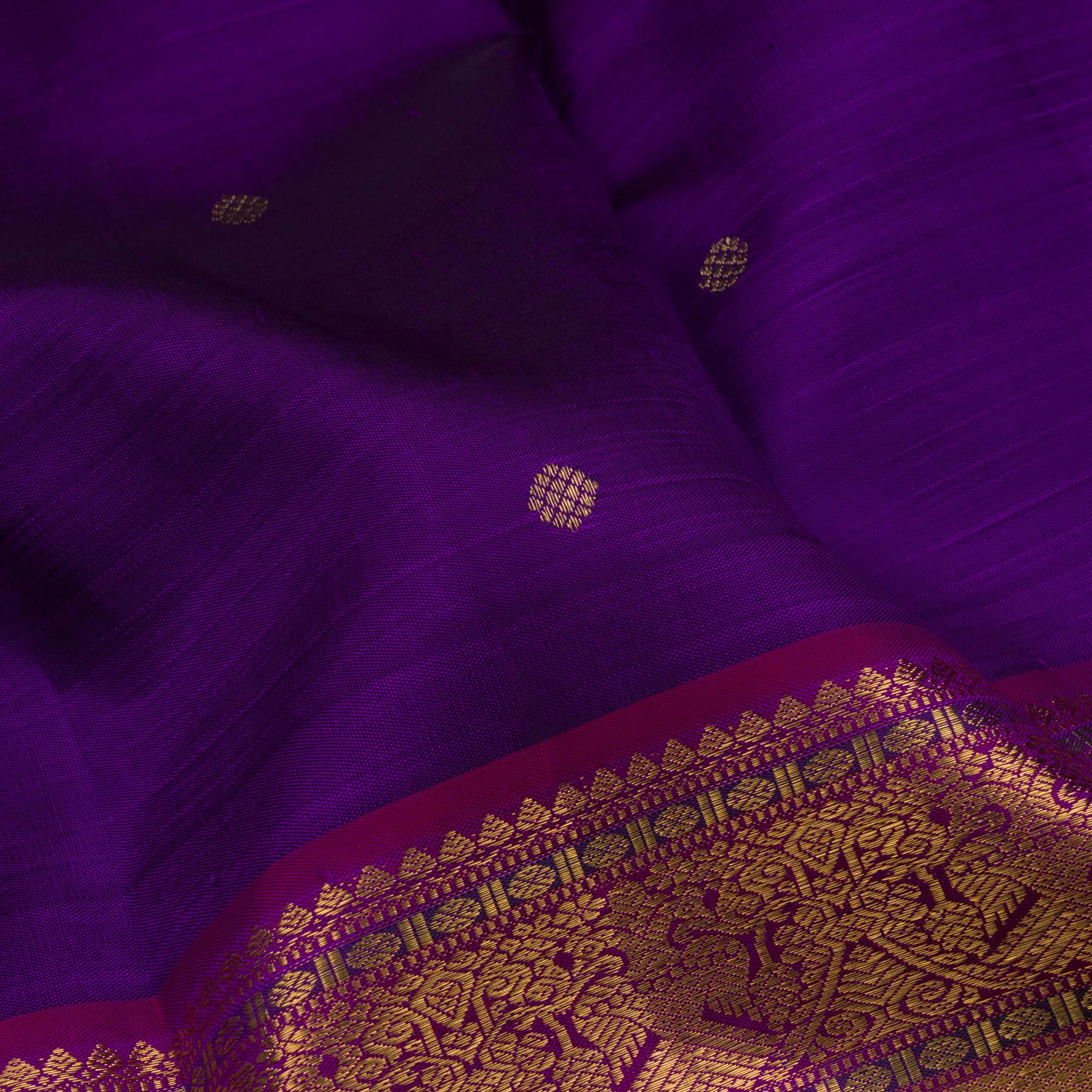 Kanakavalli Kanjivaram Silk Sari 23-110-HS001-01016 - Fabric View