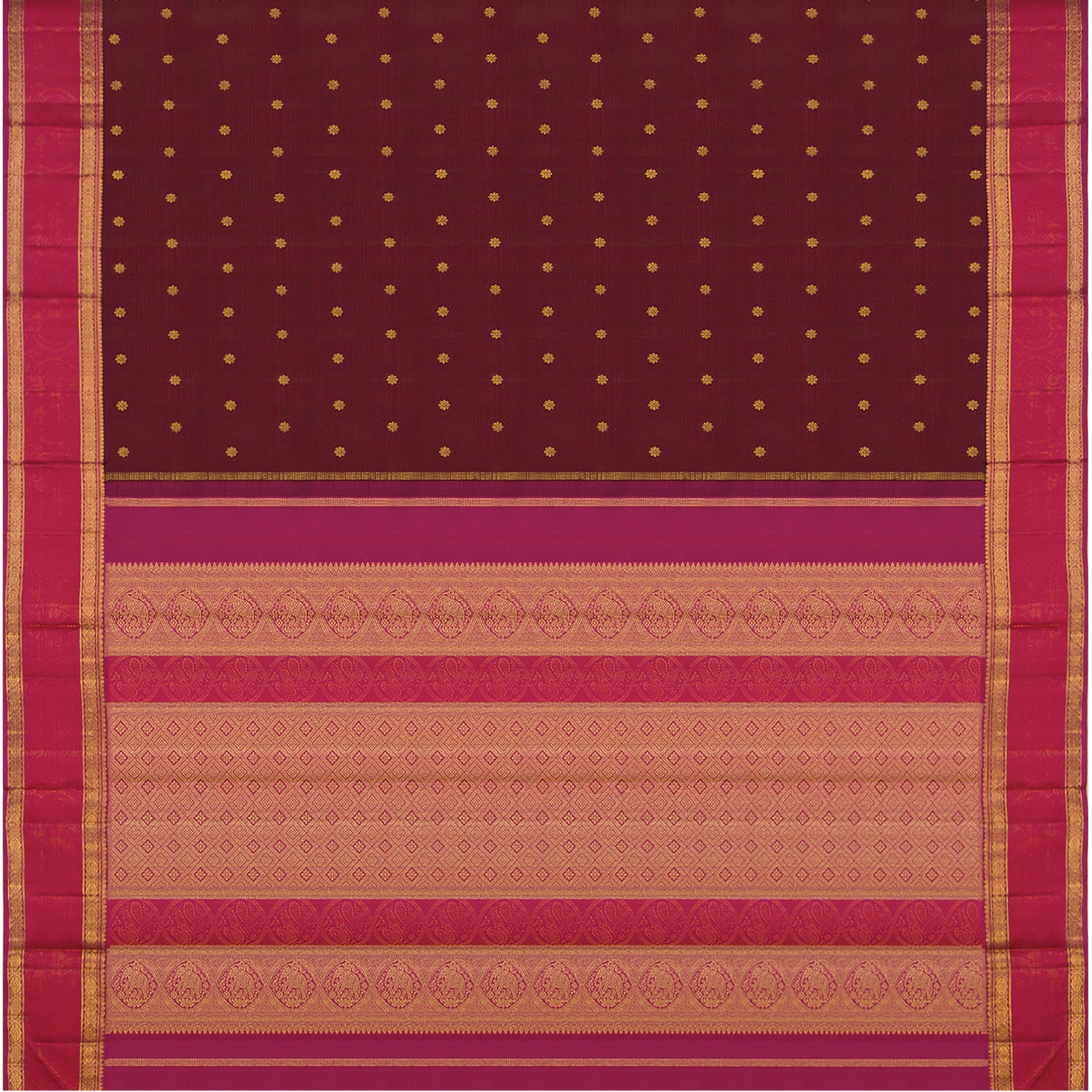 Kanakavalli Kanjivaram Silk Sari 23-110-HS001-01023 - Full View