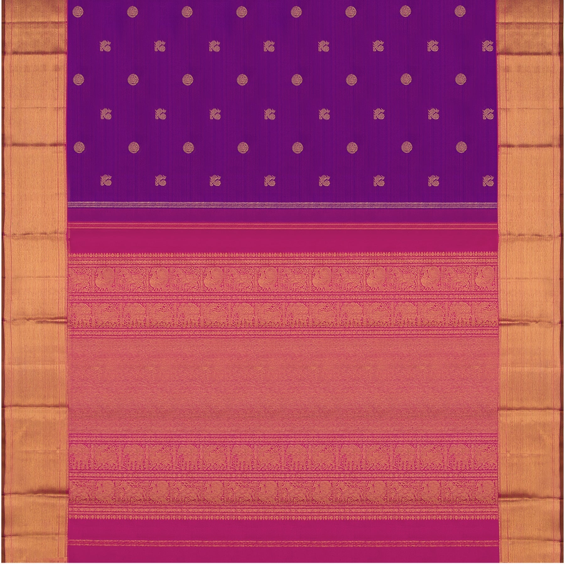 Kanakavalli Kanjivaram Silk Sari 23-110-HS001-01024 - Full View