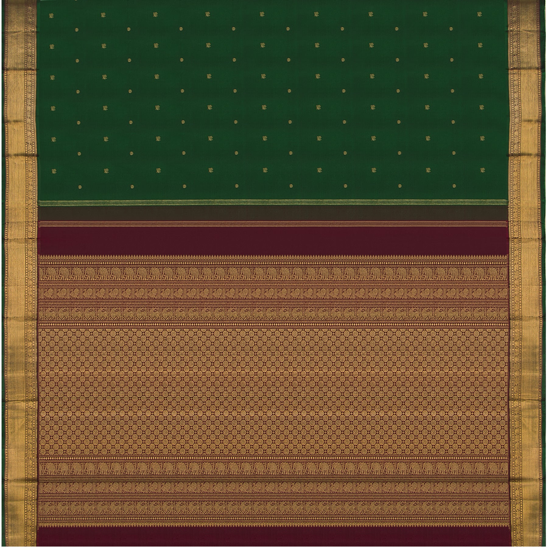 Kanakavalli Kanjivaram Silk Sari 23-110-HS001-01027 - Full View