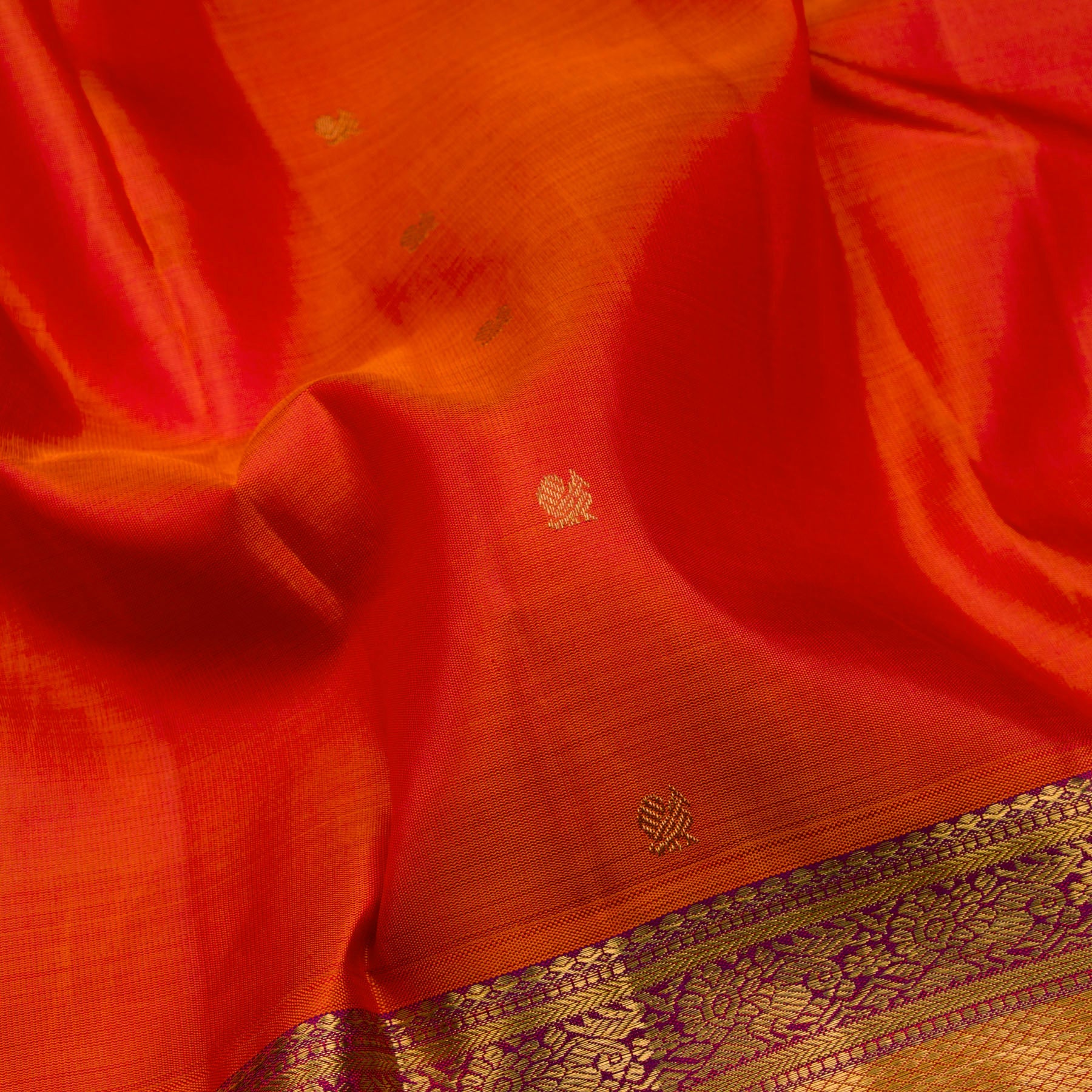 Kanakavalli Kanjivaram Silk Sari 23-110-HS001-02183 - Fabric View
