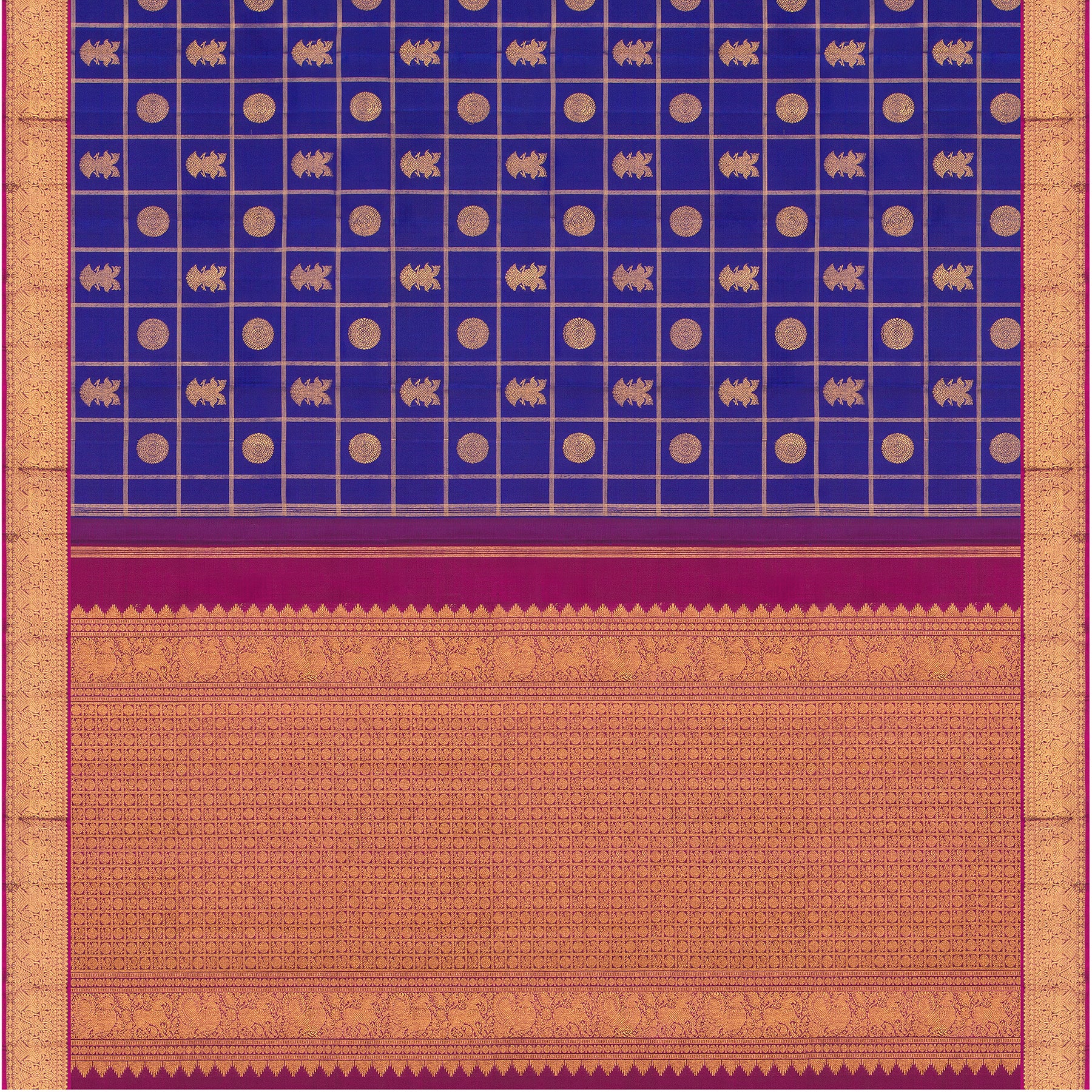 Kanakavalli Kanjivaram Silk Sari 23-110-HS001-02981 - Full View