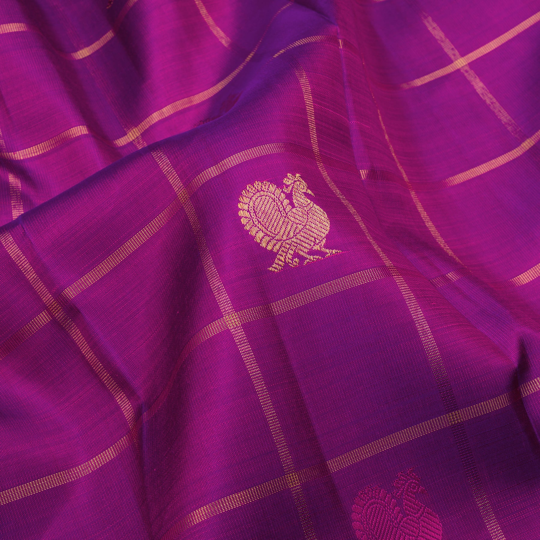 Kanakavalli Kanjivaram Silk Sari 23-110-HS001-03007 - Fabric View