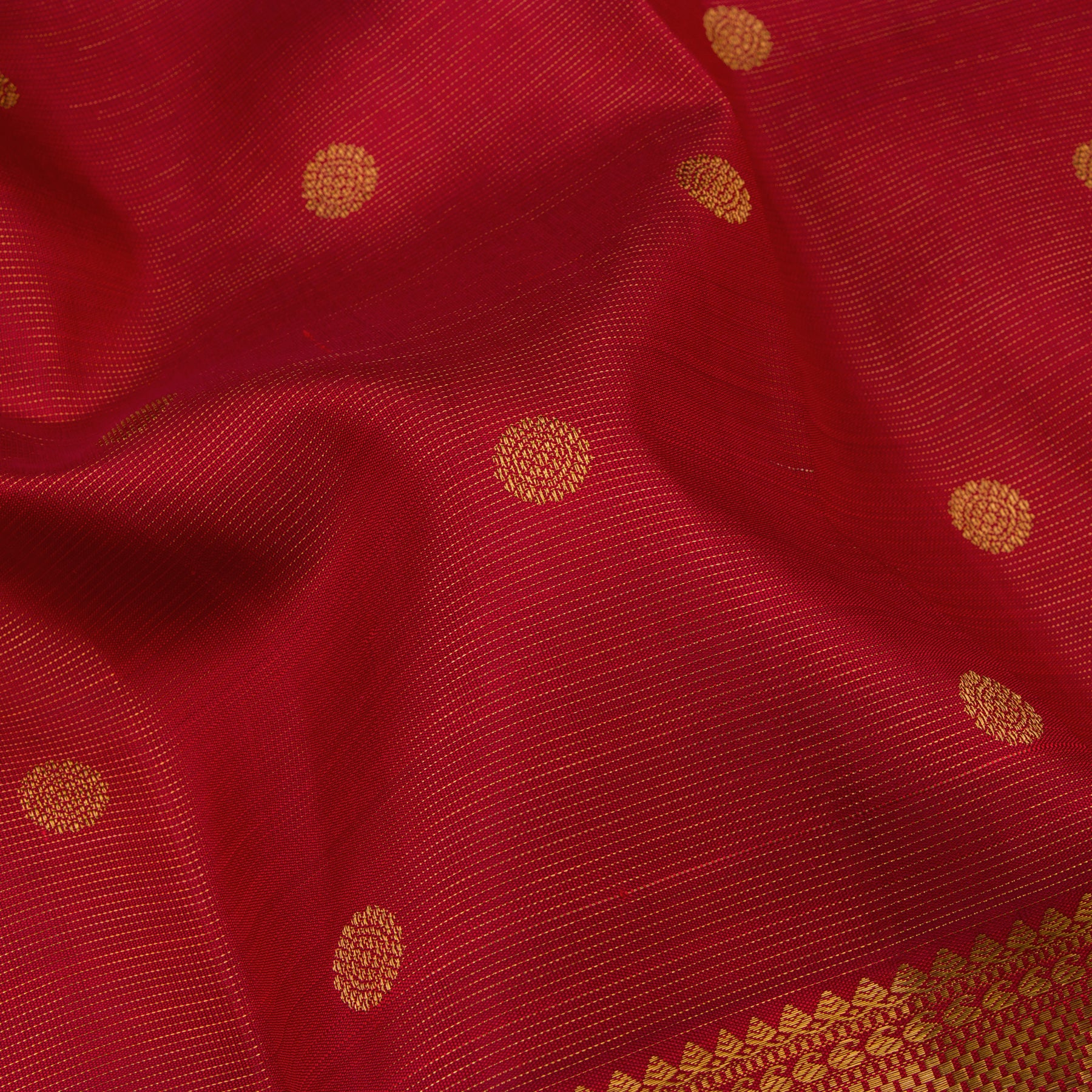 Kanakavalli Kanjivaram Silk Sari 23-110-HS001-03009 - Fabric view