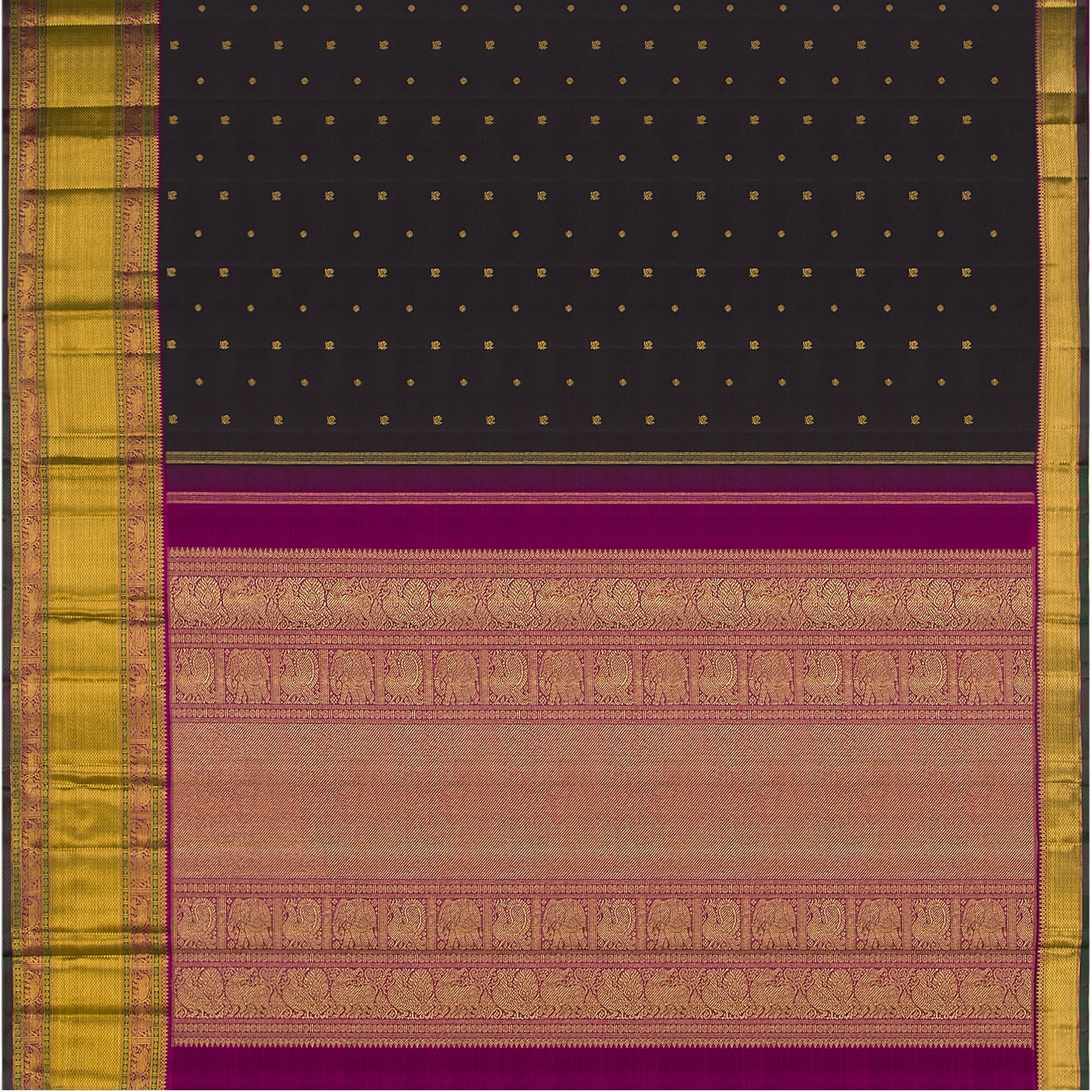 Kanakavalli Kanjivaram Silk Sari 23-110-HS001-03034 - Full View